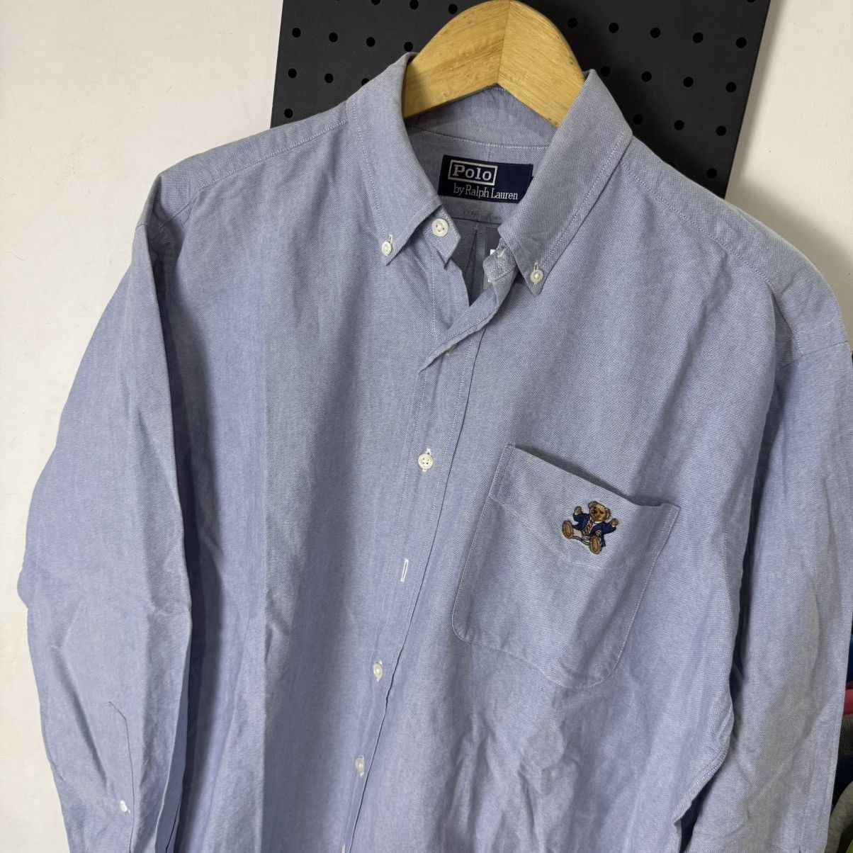 Polo Ralph Lauren POLO RALPH LAUREN bear oxford blue button up shirt Size US XL / EU 56 / 4 - 3 Thumbnail