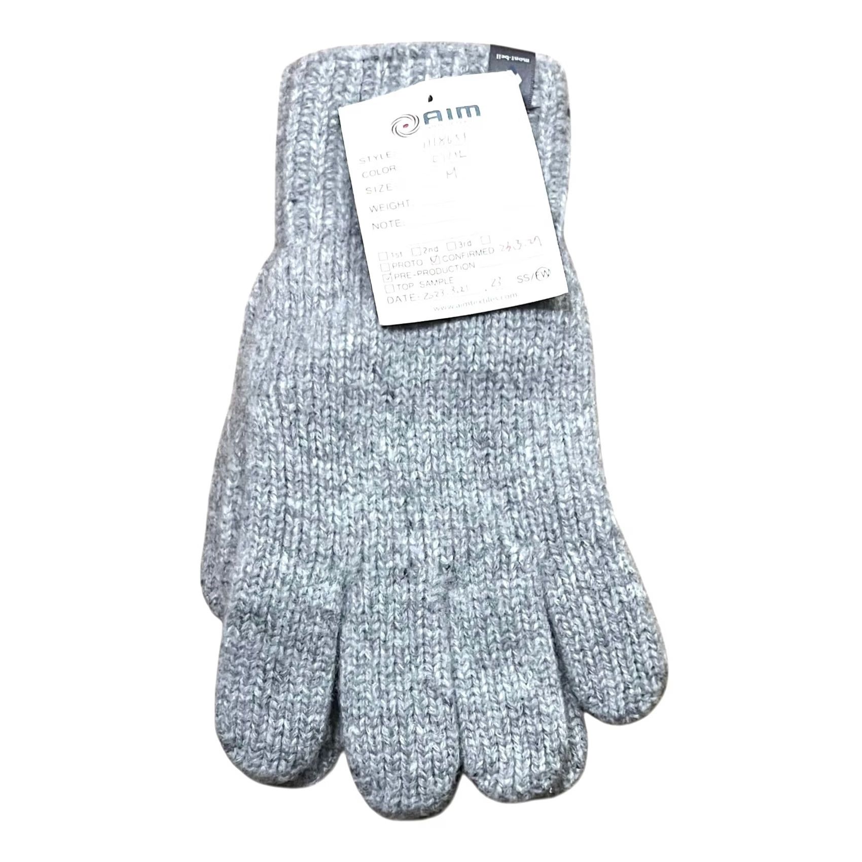 Montbell VINTAGE Mont-Bell Gloves Wool Knit Gray Adult Size Medium NEW Size ONE SIZE - 3 Thumbnail
