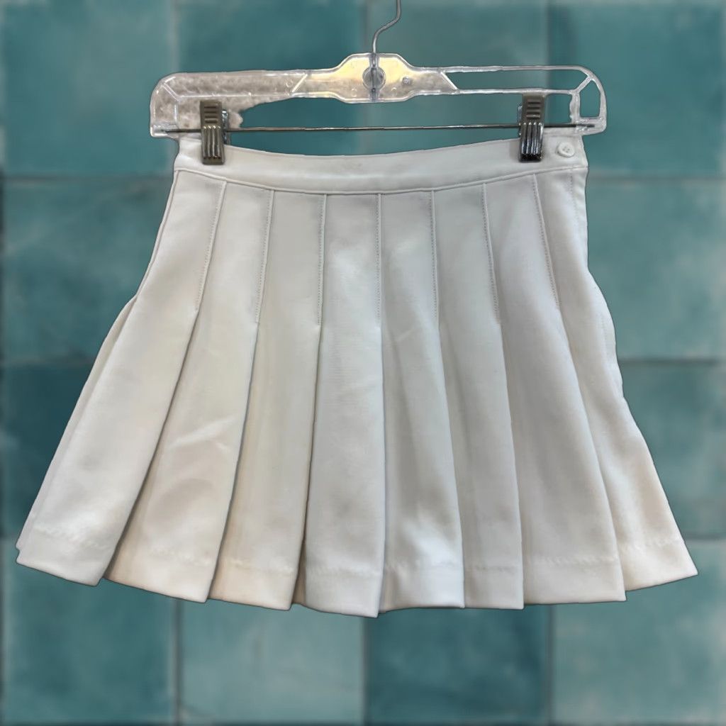 Vintage VINTAGE 80s White Tennis Mini Skirt Varsity XXS XS 00 0 23 24 Sporty Preppy Shirt? Size 24" / US 00 / IT 34 - 1 Thumbnail