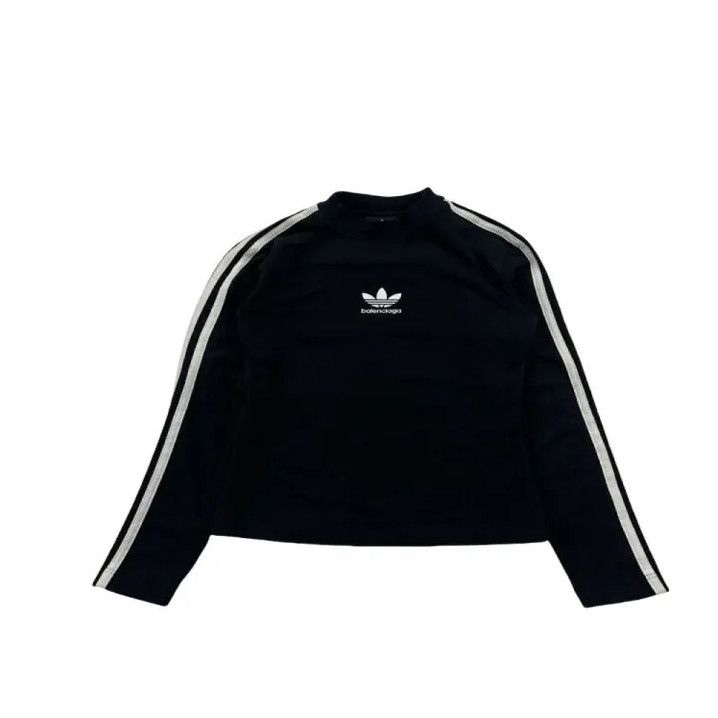 Balenciaga Balenciaga x Adidas Classic Logo Long Sleeve Sweatshirt Size US S / EU 44-46 / 1 - 1 Thumbnail