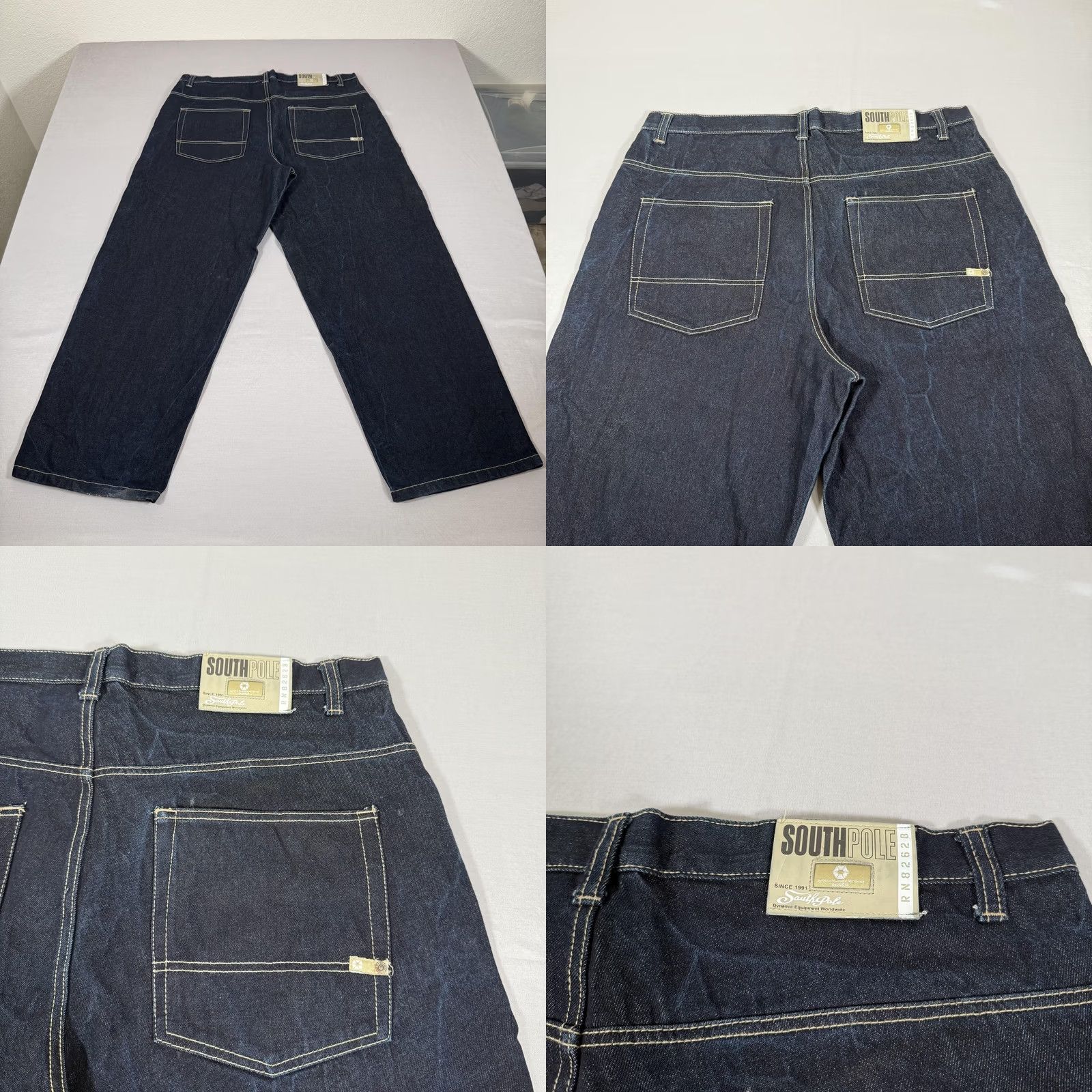Southpole VINTAGE Southpole Jeans Mens 42x32 Blue Baggy Loose Hip Hop 90s Size US 42 / EU 58 - 9 Thumbnail