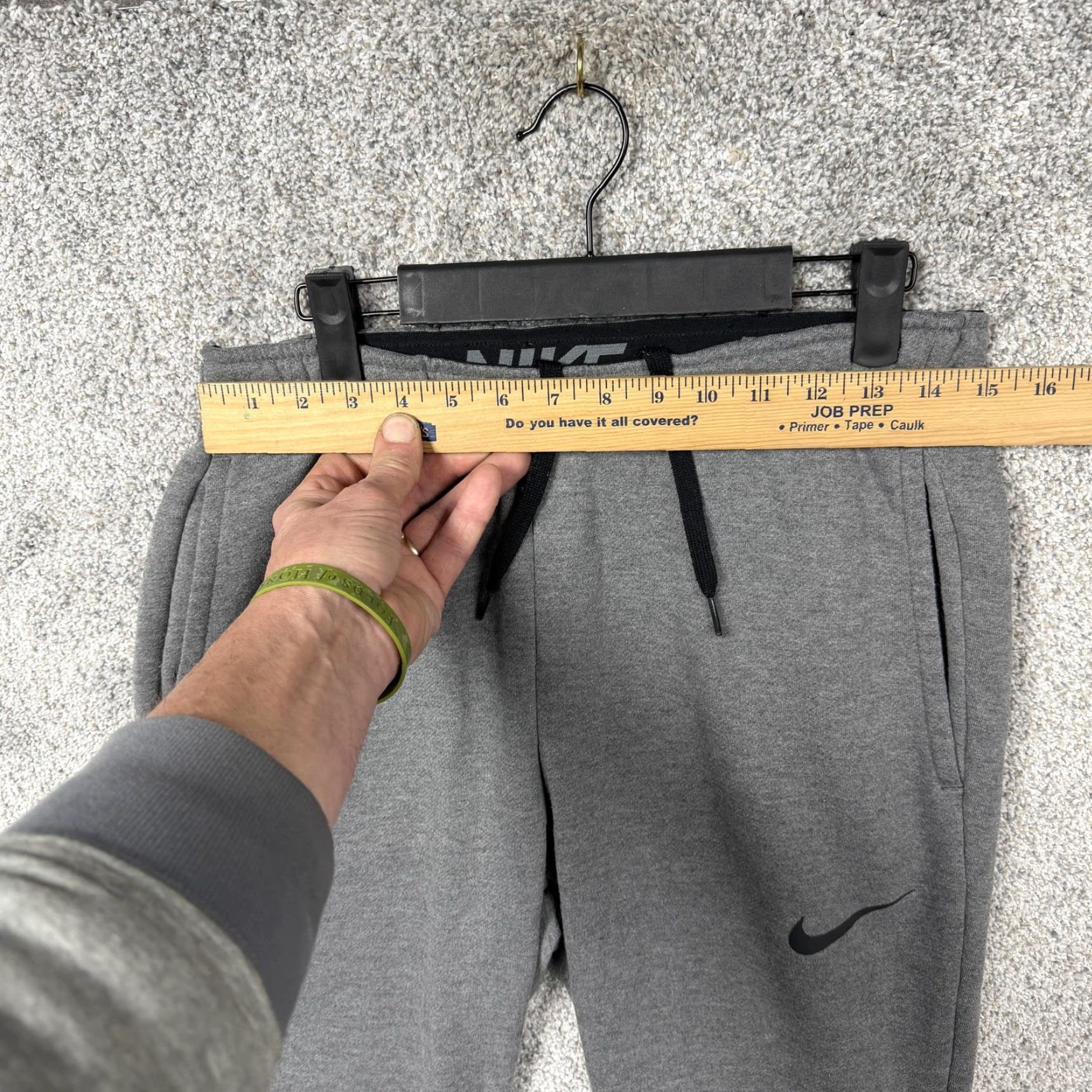 Nike Nike Dri-Fit Pants Men M 30x27 Charcoal Heather Black Fleece Training Sweatpants Pockets Jogging Size US 31 - 2 Thumbnail