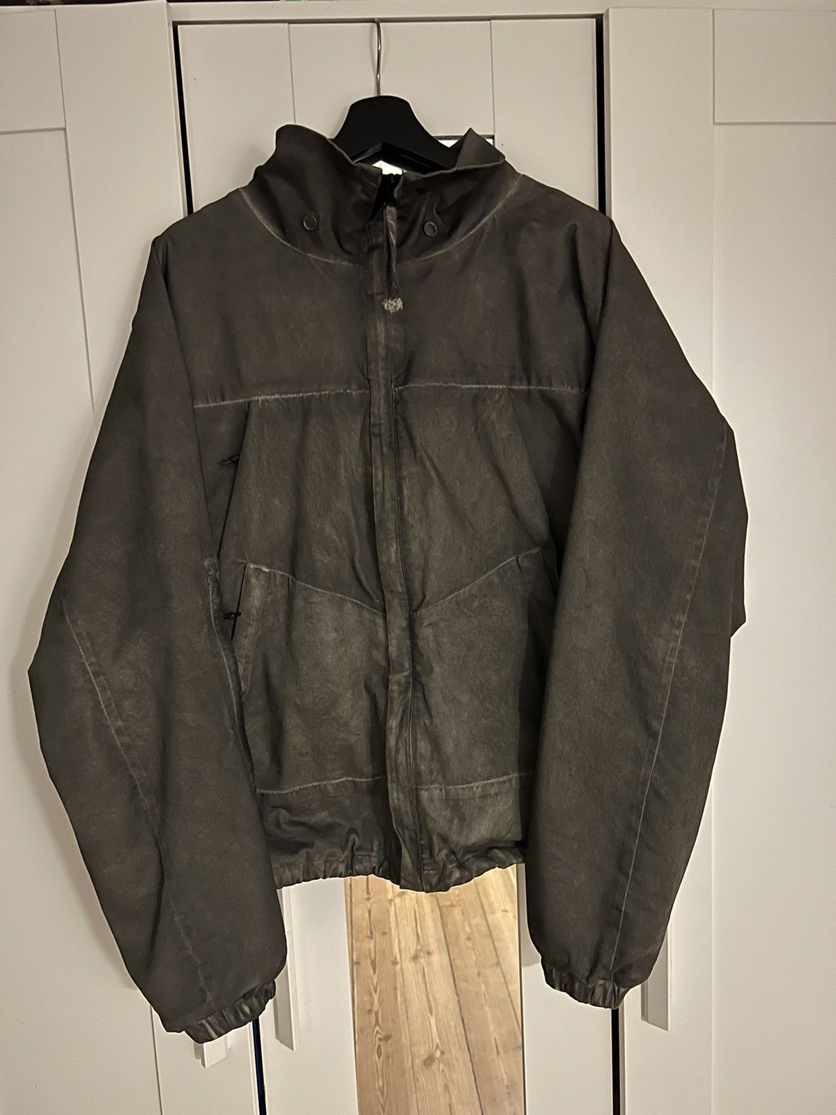 image of Who Is Jacov x Whoisjacov Object Dyed Shell Jacket in Green, Men's (Size Large)