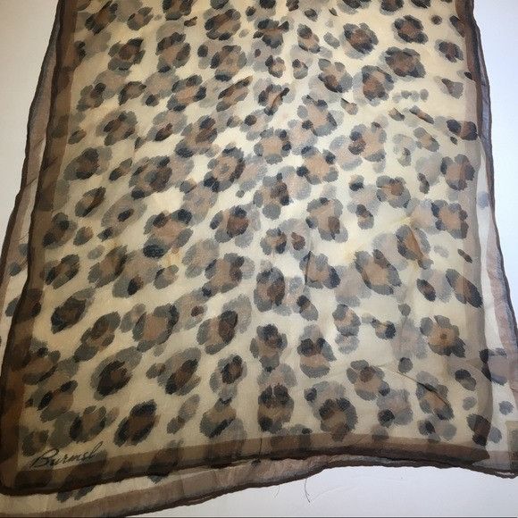 Vintage Vintage Burnel Leopard Animal Print Long Scarf Size ONE SIZE - 1 Thumbnail