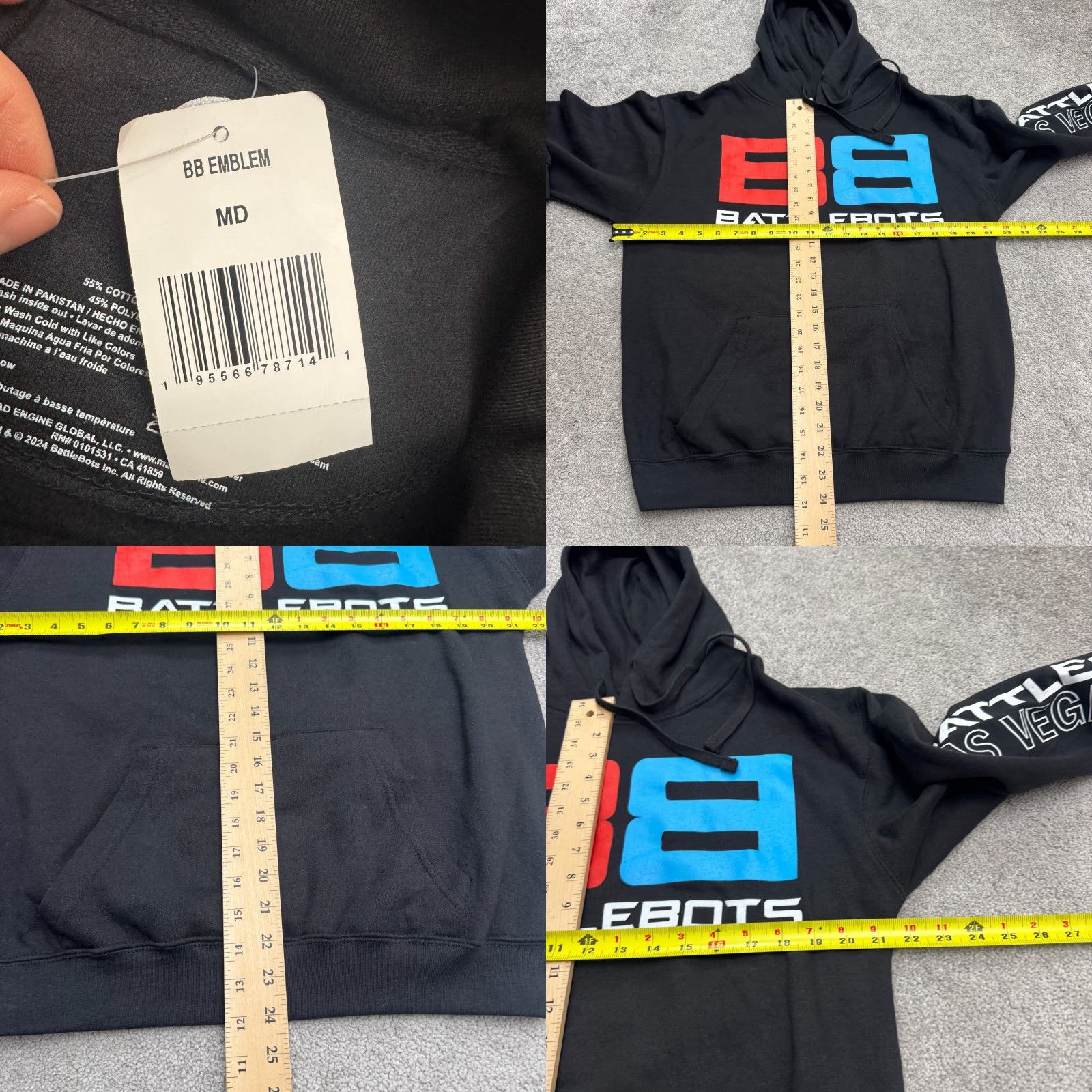 Olive BattleBots Mens Pullover Hoodie Black Logo Sweatshirt M Size US M / EU 48-50 / 2 - 8 Thumbnail