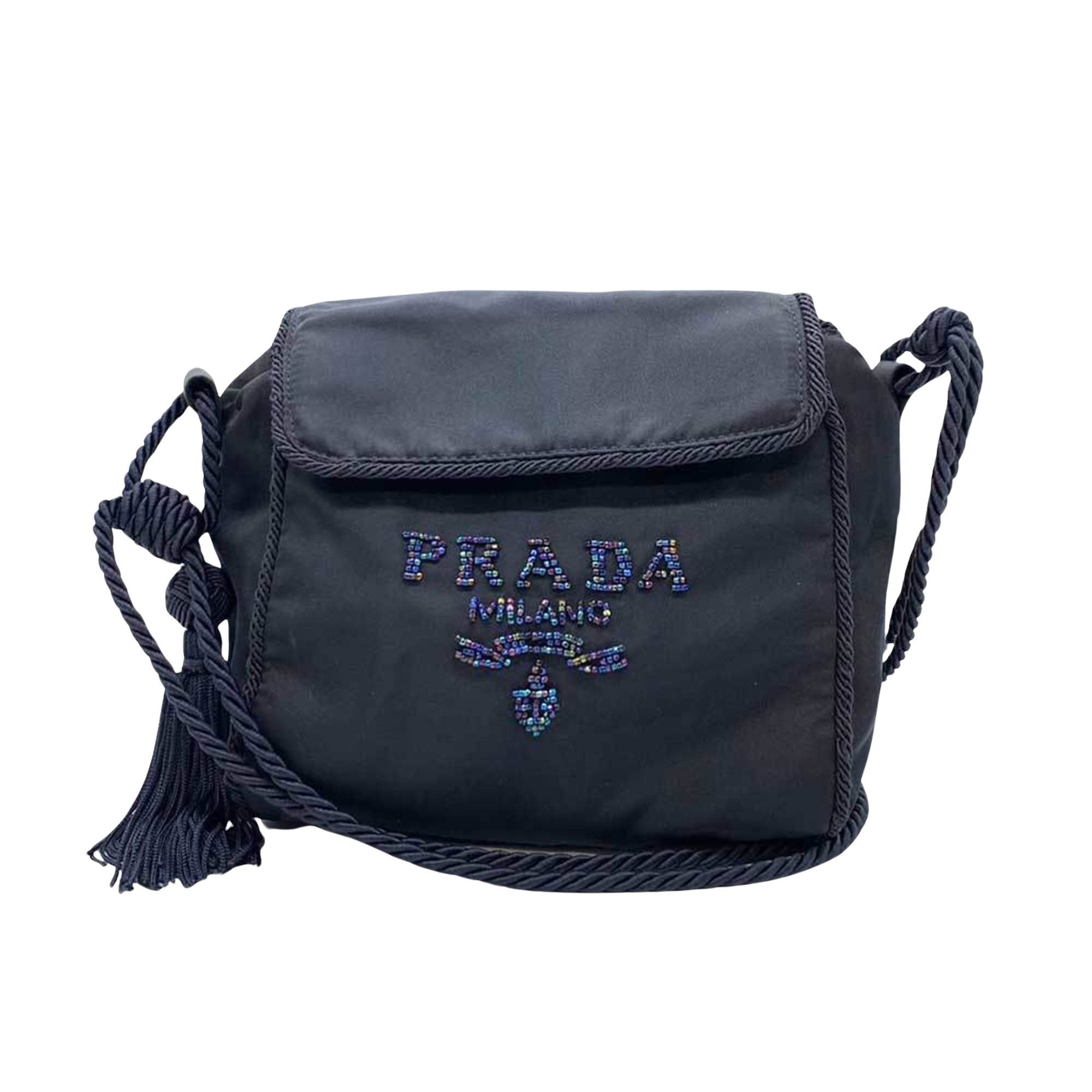 image of Prada Tessuto Shopper in Navy, Women's
