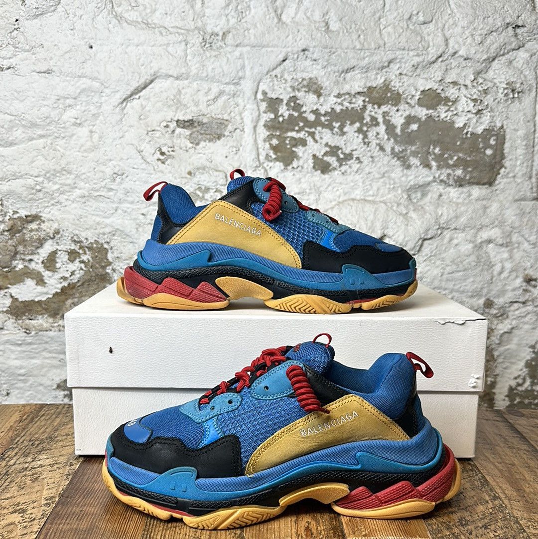 Balenciaga Triple S Blue Yellow Red Size 10 Footwear