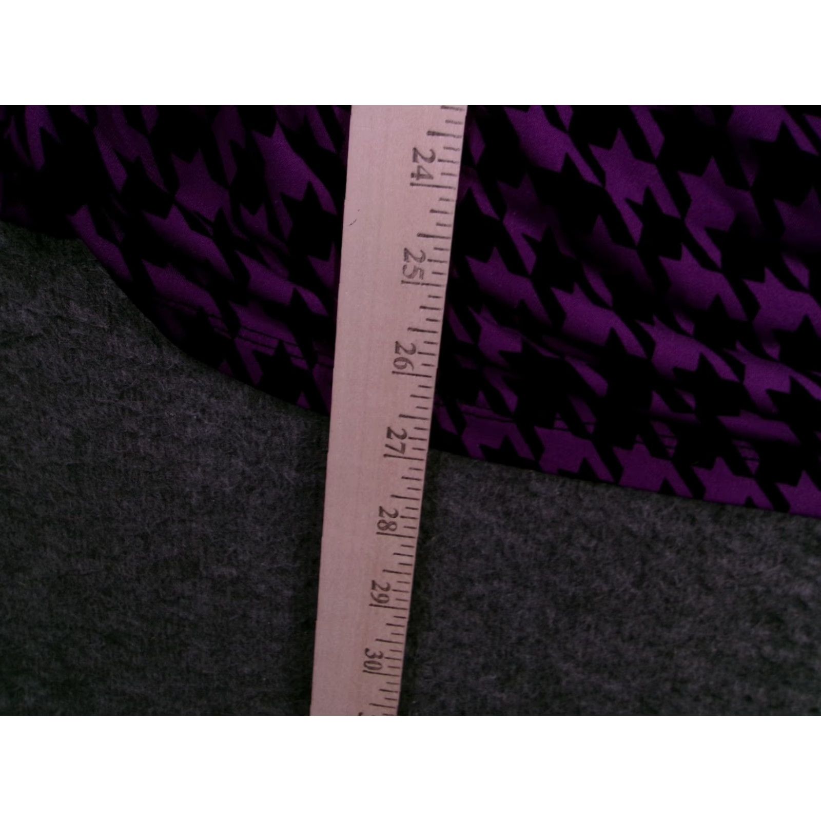 Worthington Worthington Womens Blouse 2XL Purple Houndstooth Cowl Neck 3/4 Sleeve Stretch Office Regular Womens Size XXL / US 16-18 / IT 52-54 - 5 Thumbnail