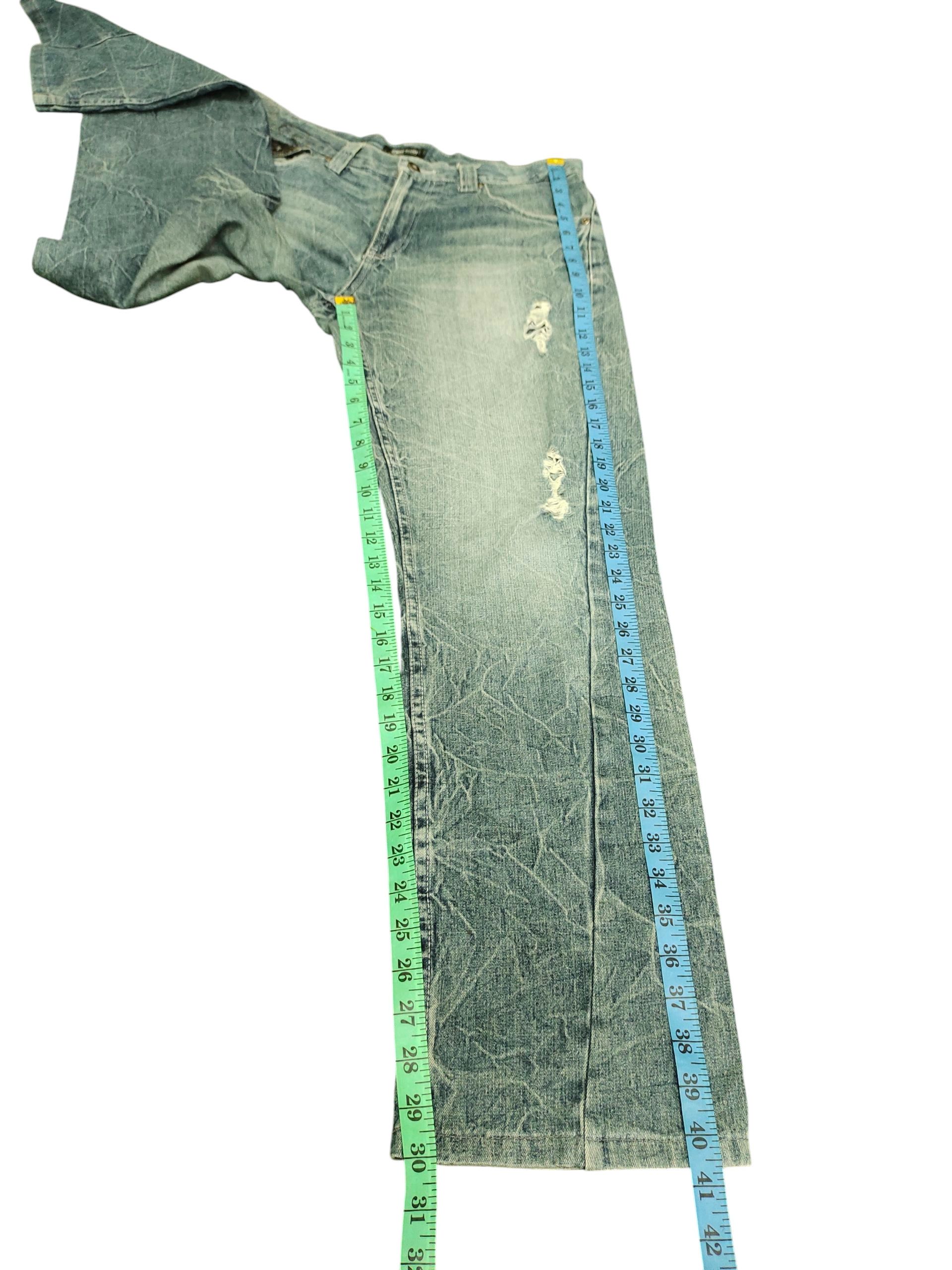 Undercover Japanese Brand Jungle Storm Clawmark Distress Faded Jeans Size US 33 - 16 Thumbnail