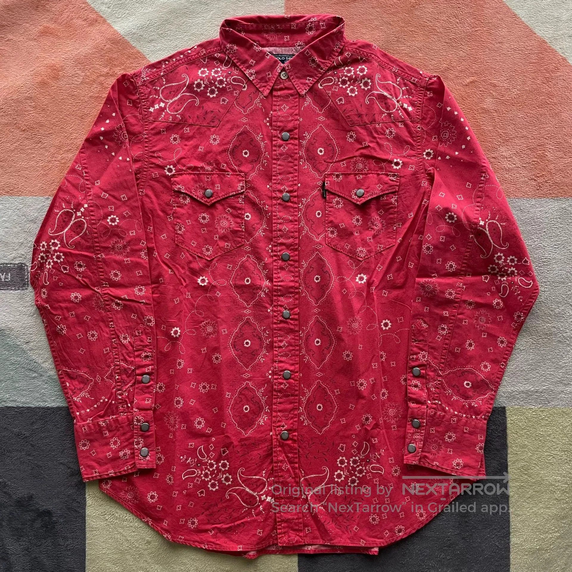 Ralph Lauren Sport Ralph Lauren Red Paisley Shirt. Size US S / EU 44-46 / 1 - 1 Thumbnail