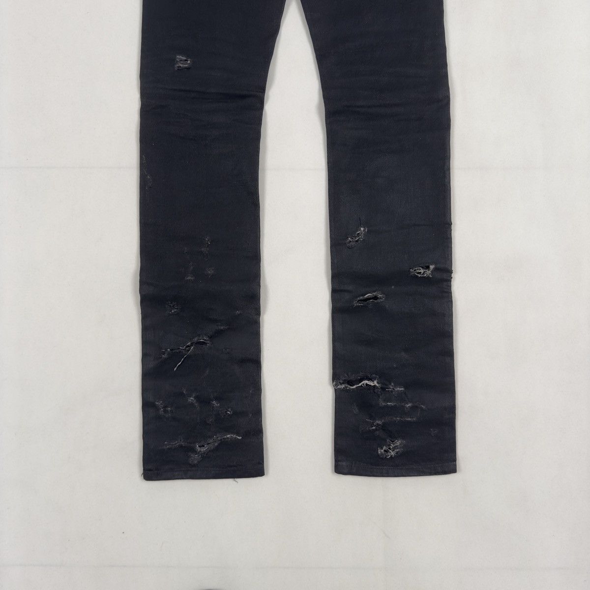 Dior × Hedi Slimane S/S2004 “Strip” Wax-Coated Distressed Denim Size US 30 / EU 46 - 6 Thumbnail
