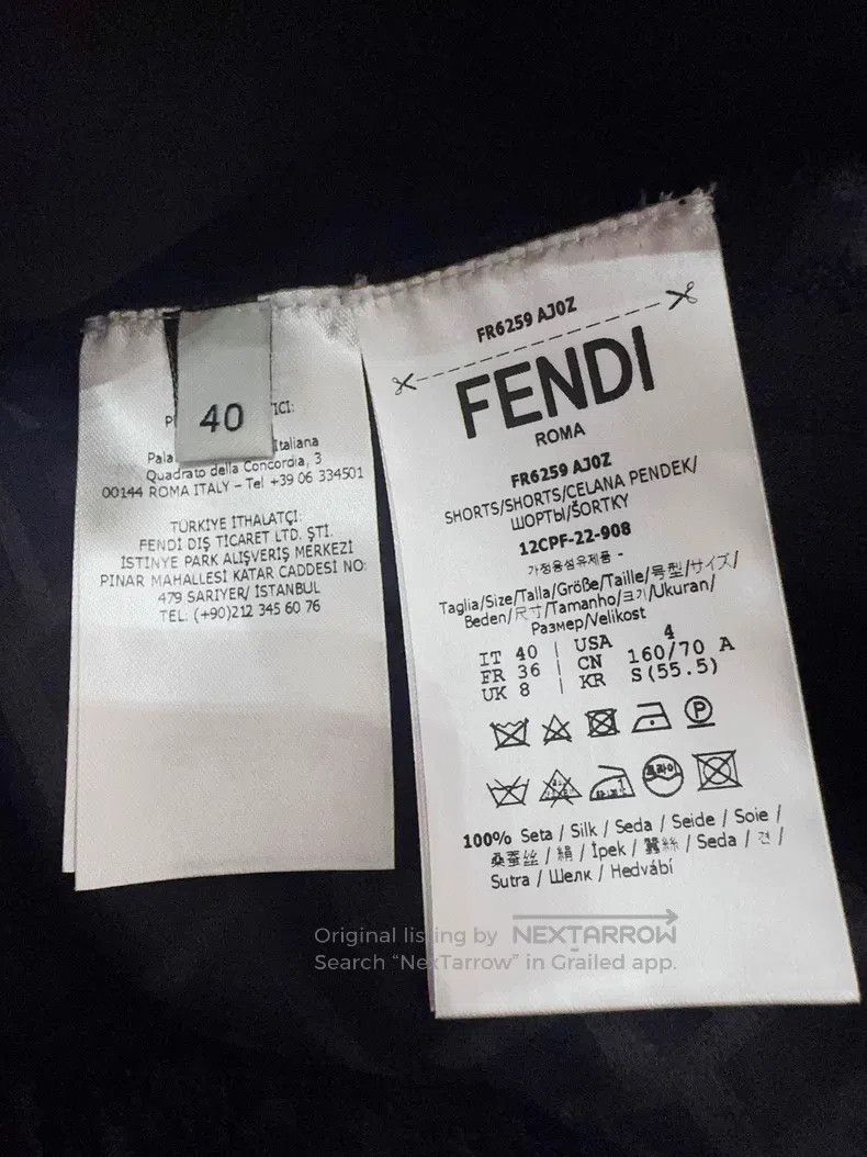 Fendi Fendi Black Full Logo Pants Size 26" / US 2 / IT 38 - 4 Thumbnail