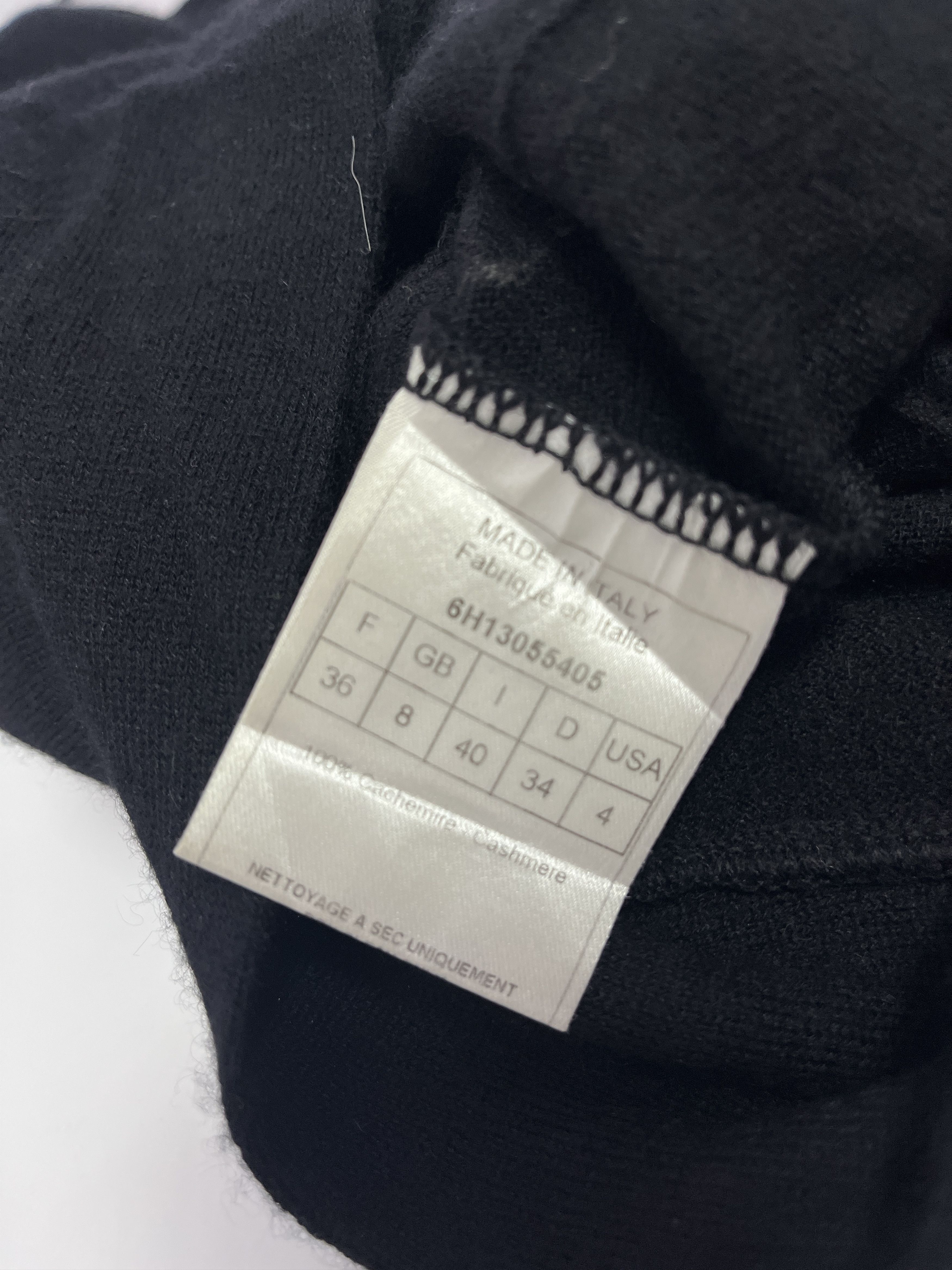 Dior Christian Dior Black Cashmere Turtleneck With Tape Details Size XS / US 0-2 / IT 36-38 - 7 Thumbnail