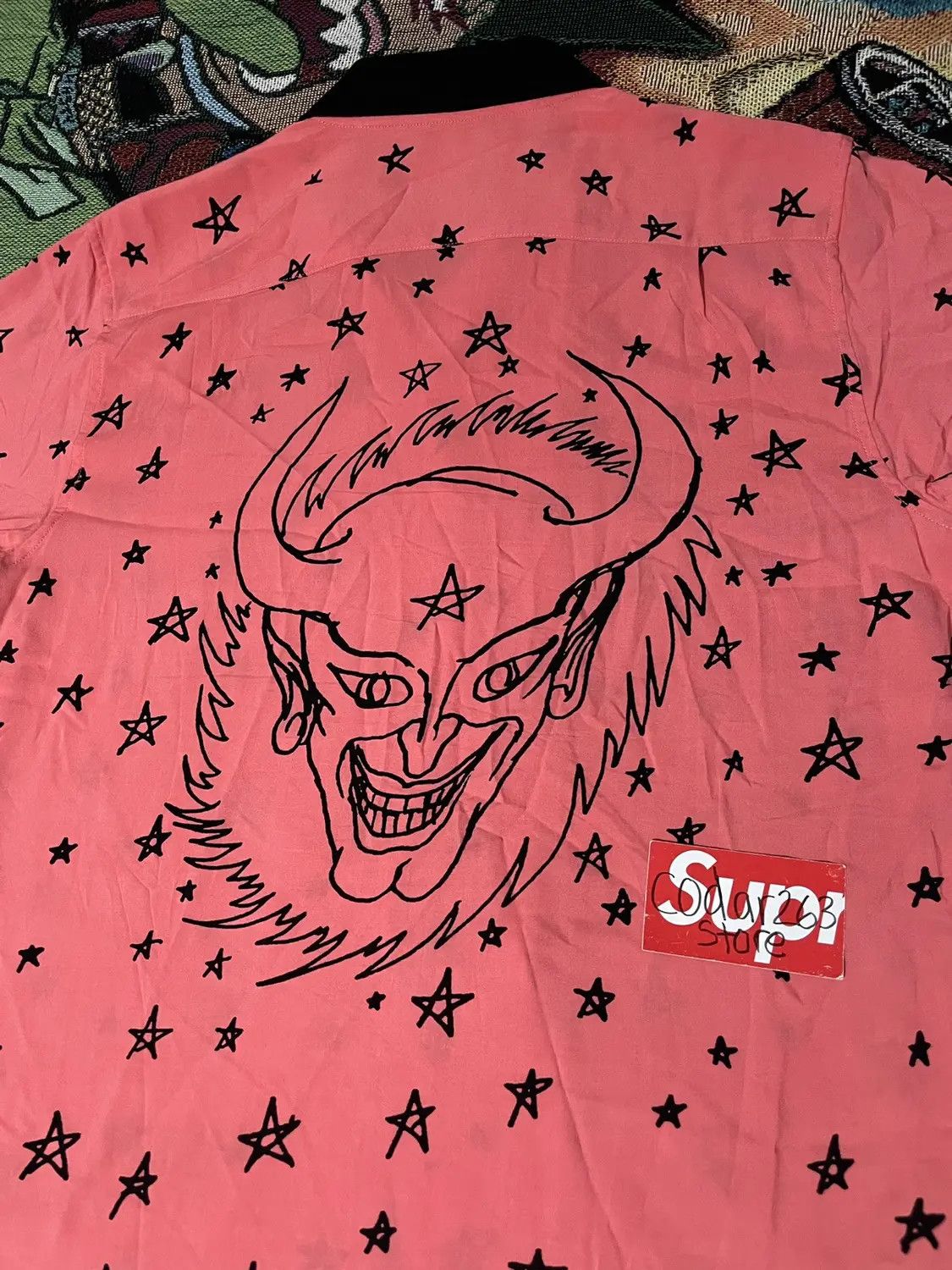Supreme Daniel Johnston Devil Rayon Shirt - Supreme Stars Button Up |  Grailed