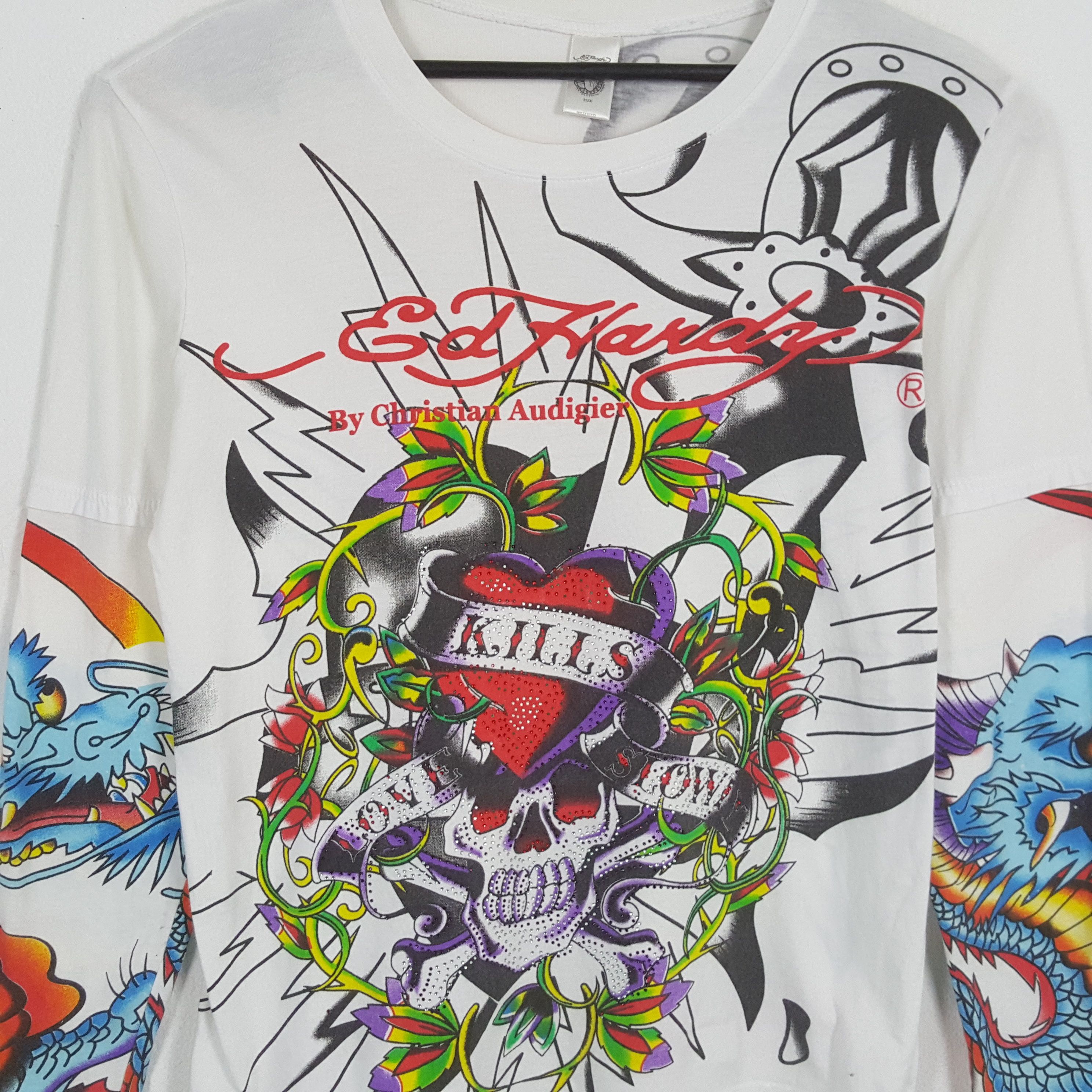 Ed Hardy ED HARDY Designer Brand Fashion Rock Punk Style Tshirt Size US L / EU 52-54 / 3 - 2 Thumbnail