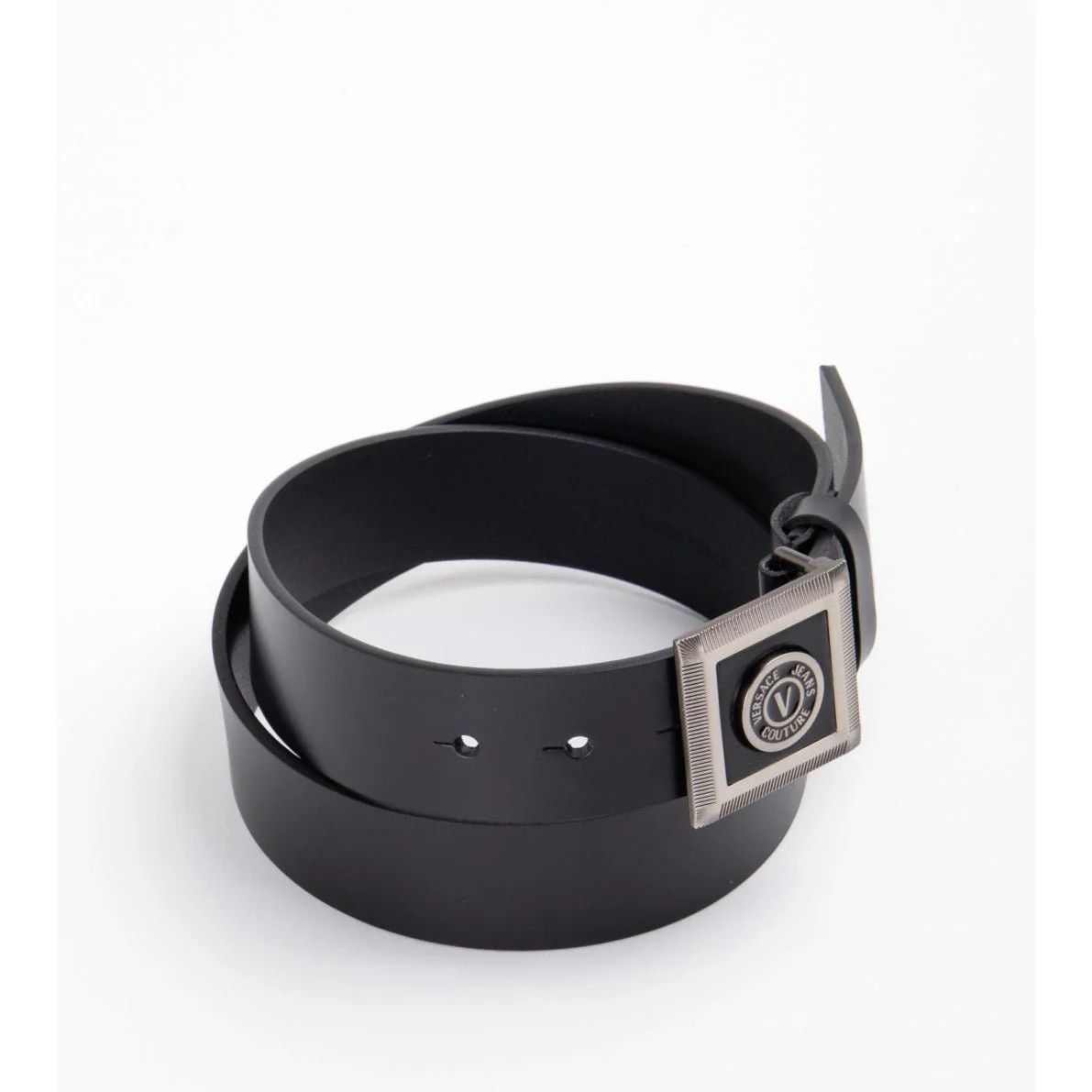 Versace Jeans Couture Black Leather Belt Size 32 - 3 Thumbnail