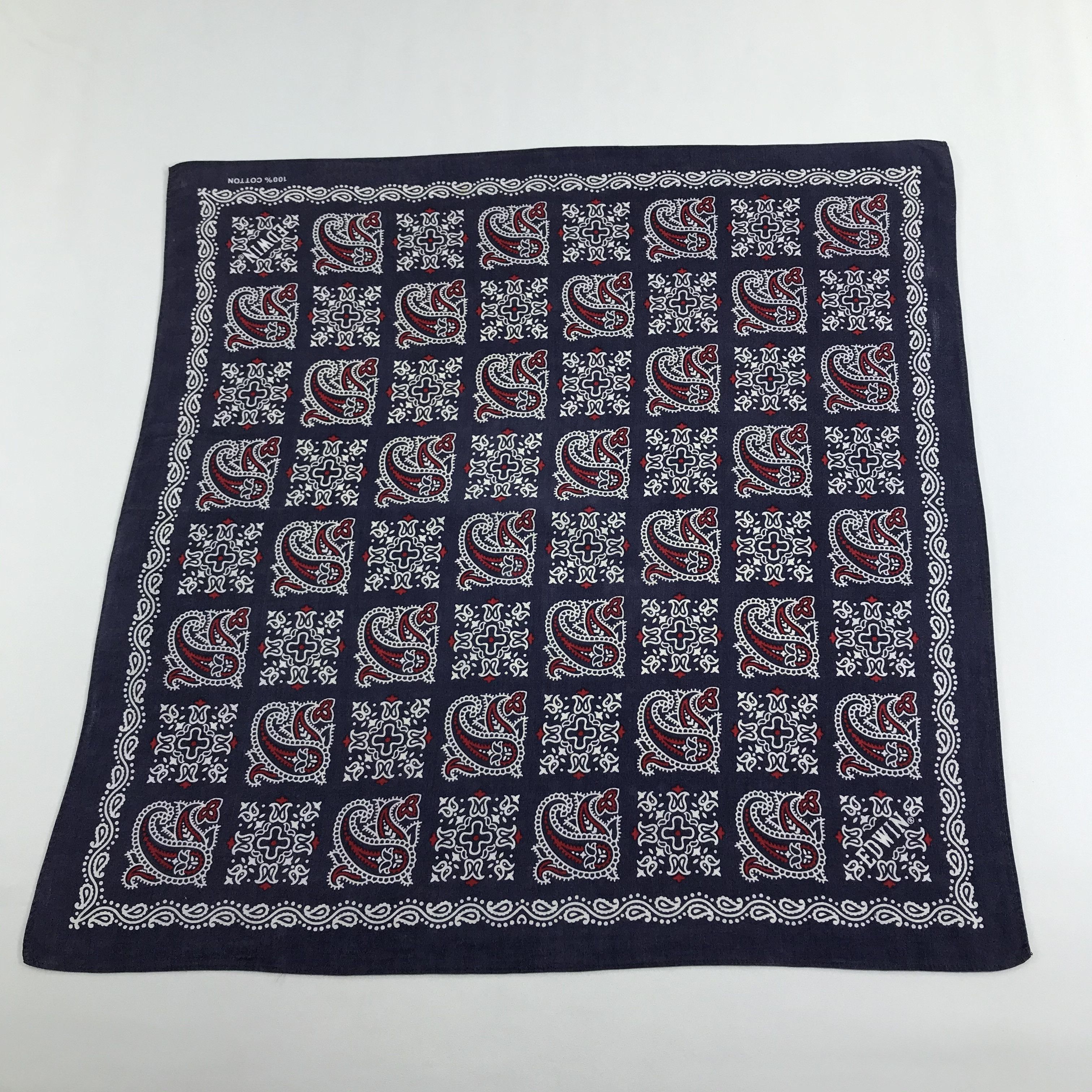 Edwin Edwin Paisley Handkerchief Neckerchief Bandana H1251 Size ONE SIZE - 1 Thumbnail