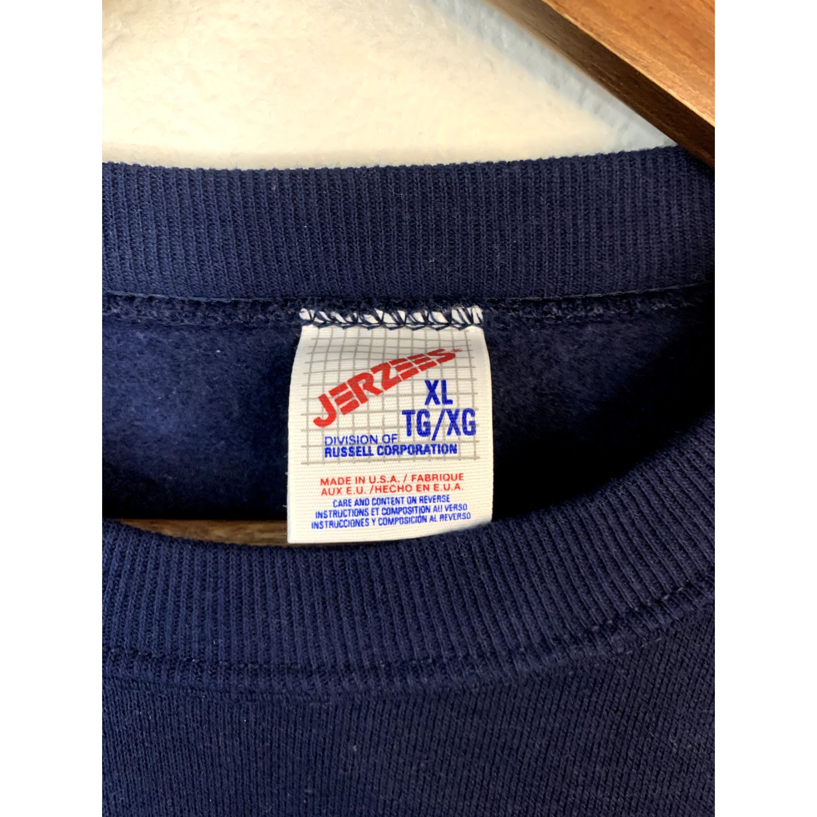 Jerzees 90s Vintage Jerzees XL Dark Blue Blank Crewneck Sweatshirt Size US XL / EU 56 / 4 - 4 Thumbnail