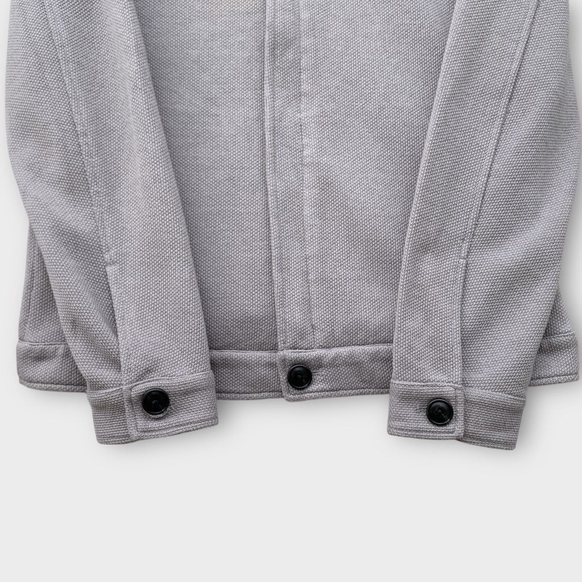 Tete Homme TETE HOMME MINIMALIST LIGHT GREY STAND COLLAR ZIP UP JACKET Size US S / EU 44-46 / 1 - 8 Thumbnail