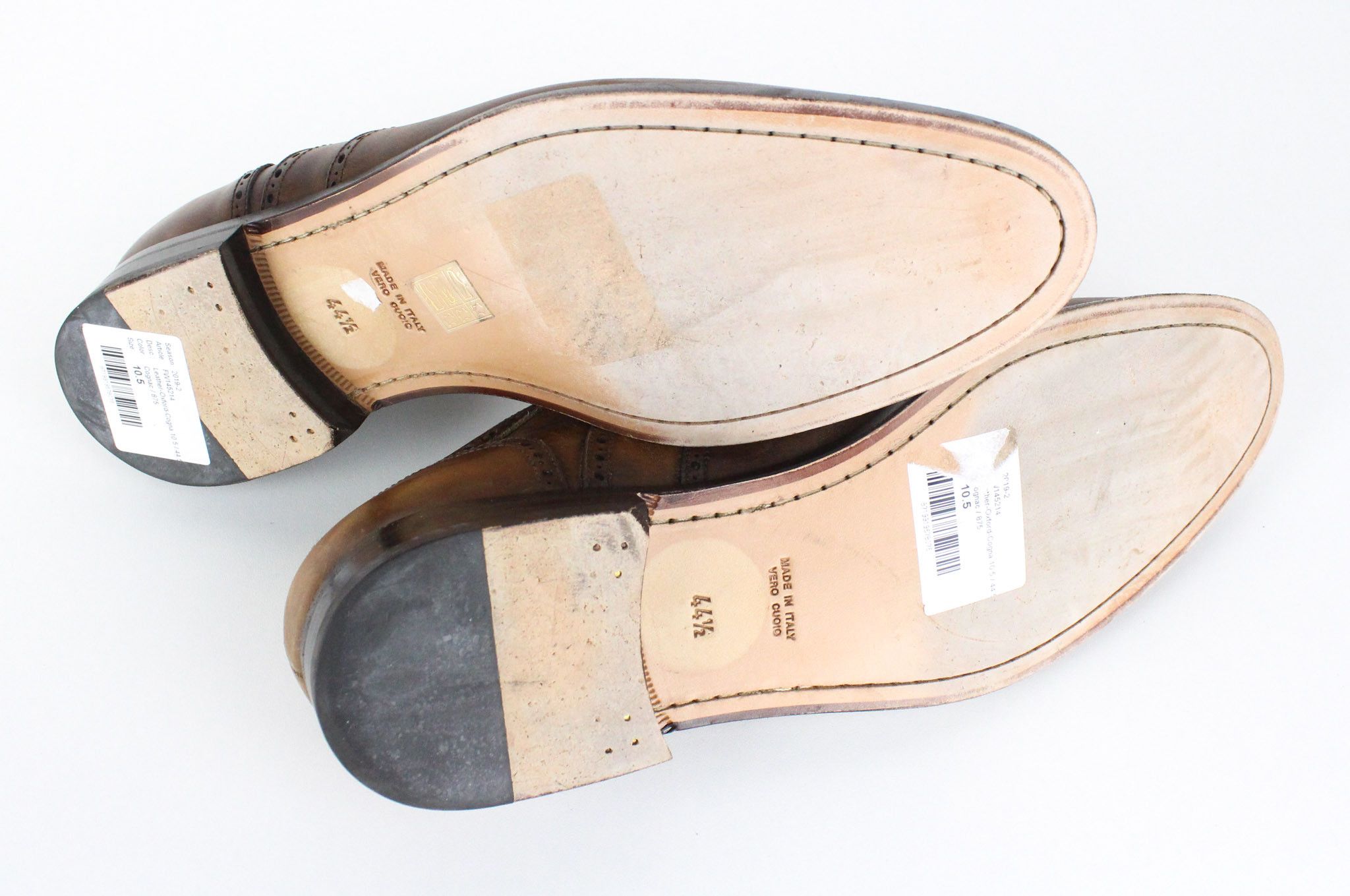Suitsupply EU44.5 Brown Oxford Leather Low-Top Laced 72423 Size US 11.5 / EU 44-45 - 6 Thumbnail
