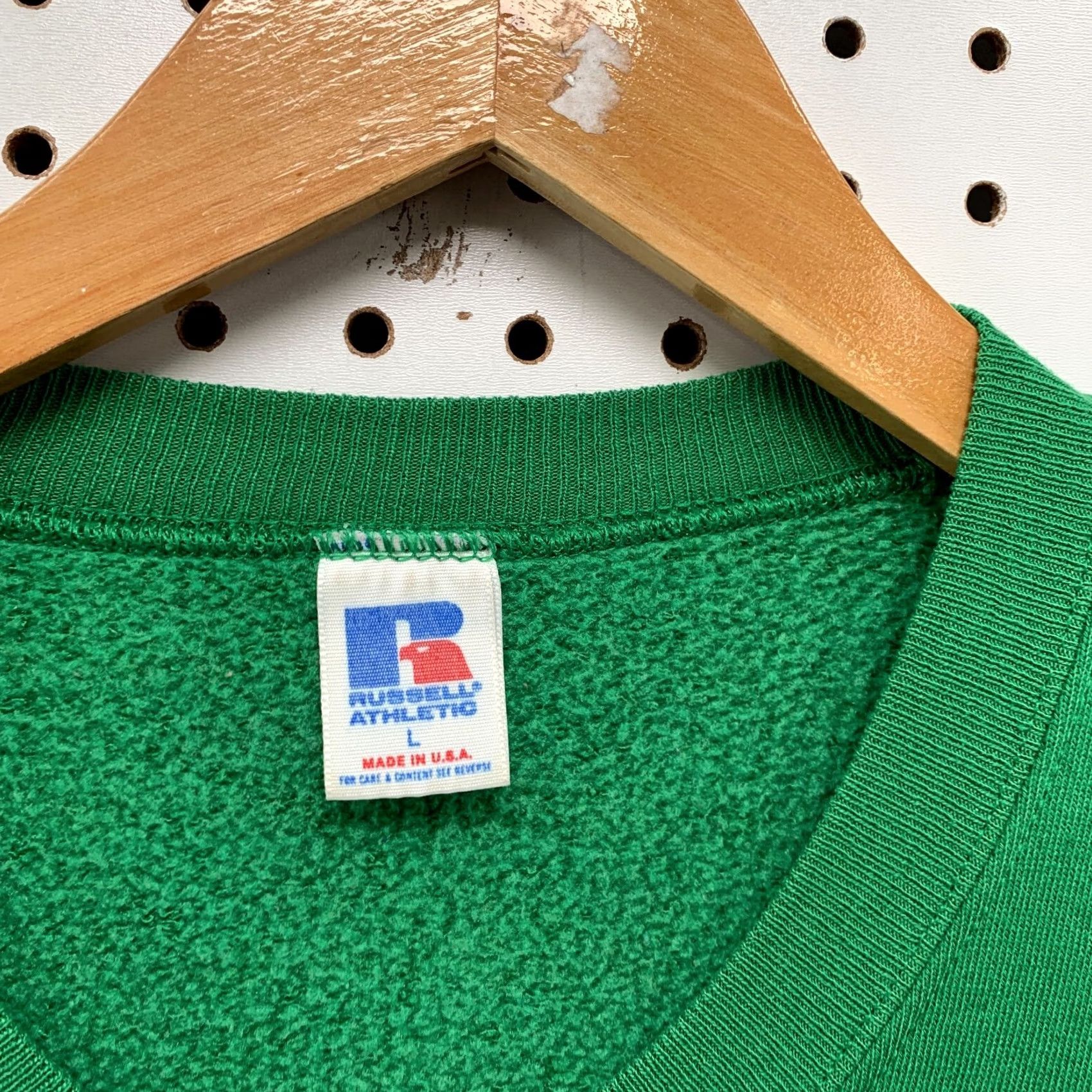 Russell Athletic VINTAGE Russell Athletic Sweatshirt Mens Large Green Crewneck 80s MASFAA USA Size US L / EU 52-54 / 3 - 6 Thumbnail