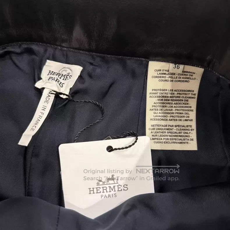Hermes Hermes Black Sheepskin Waist Ring Short Pants Skirt Size 24" / US 00 / IT 34 - 4 Thumbnail