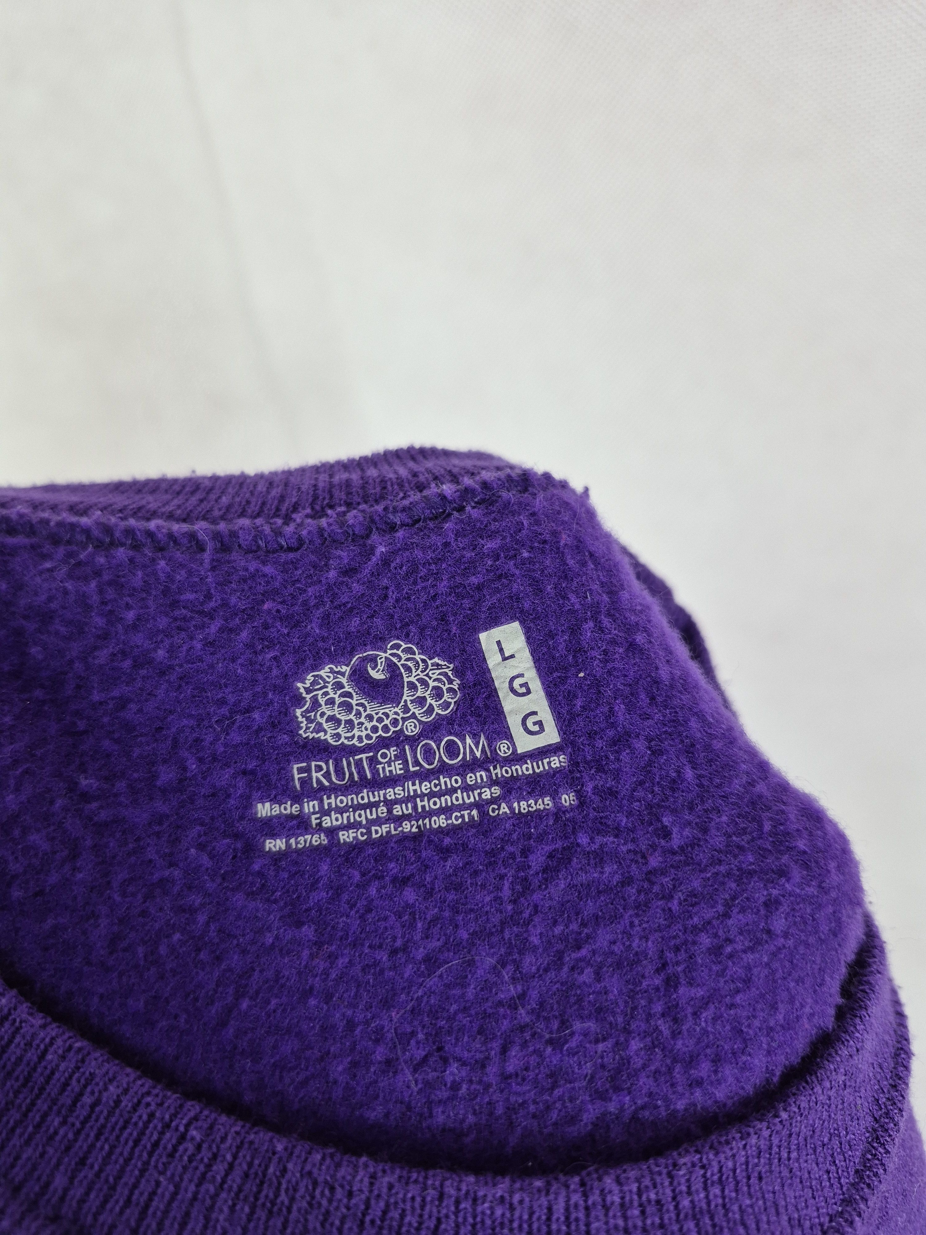 Fruit Of The Loom 🔥 Fruit of the Loom Striking Purple Sweatshirt Jumper Size US L / EU 52-54 / 3 - 7 Thumbnail