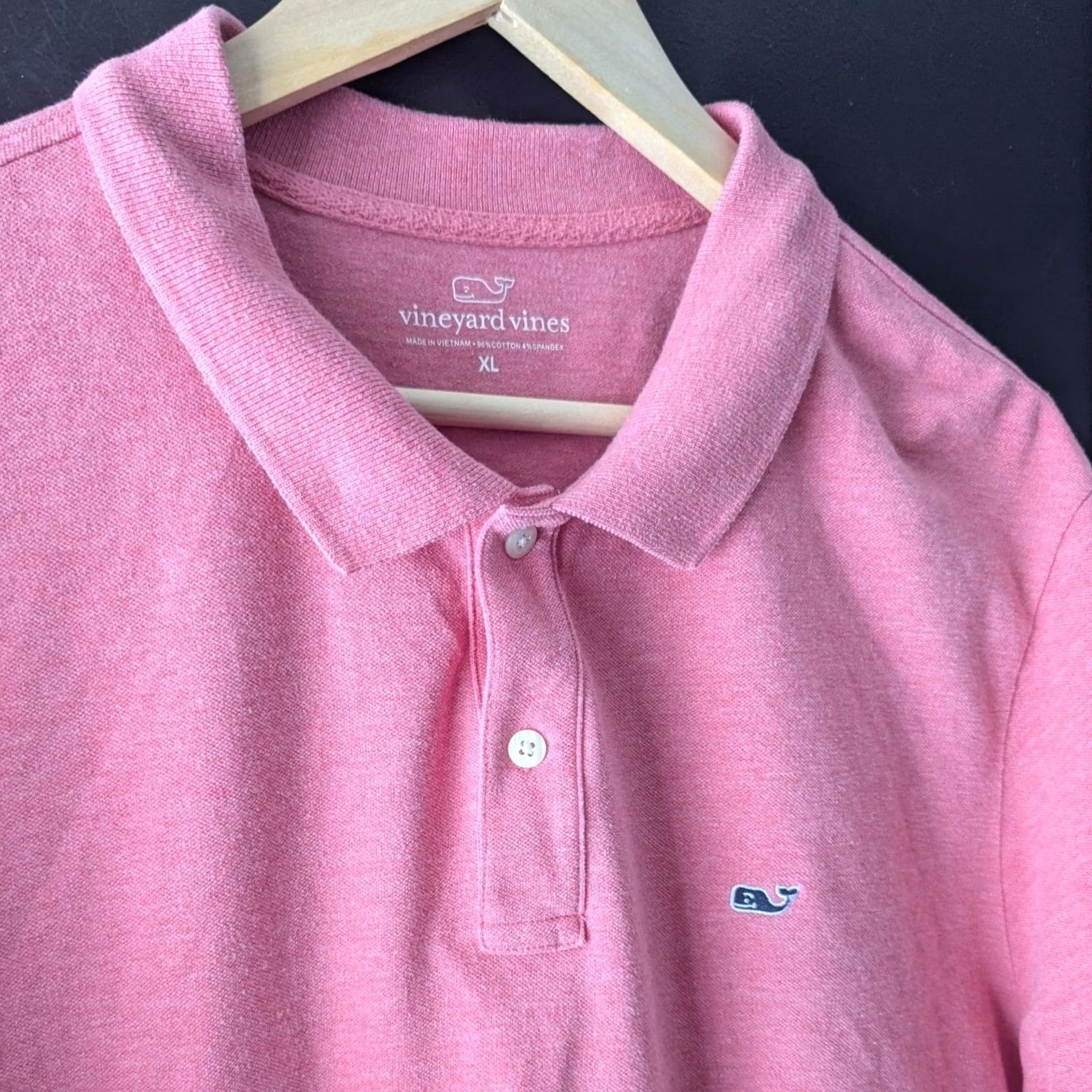 Vineyard Vines Vineyard Vines Polo Shirt Mens XL Pink Heathered Stretch Cotton Short Sleeve Shirt Size US XL / EU 56 / 4 - 2 Thumbnail