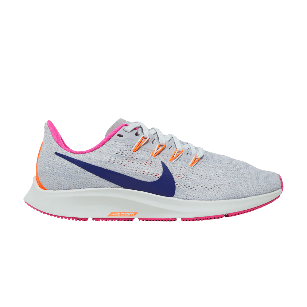 image of Nike Wmns Air Zoom Pegasus 36 Wolf Grey Regency Purple Shoes, Women's (Size 10.5)