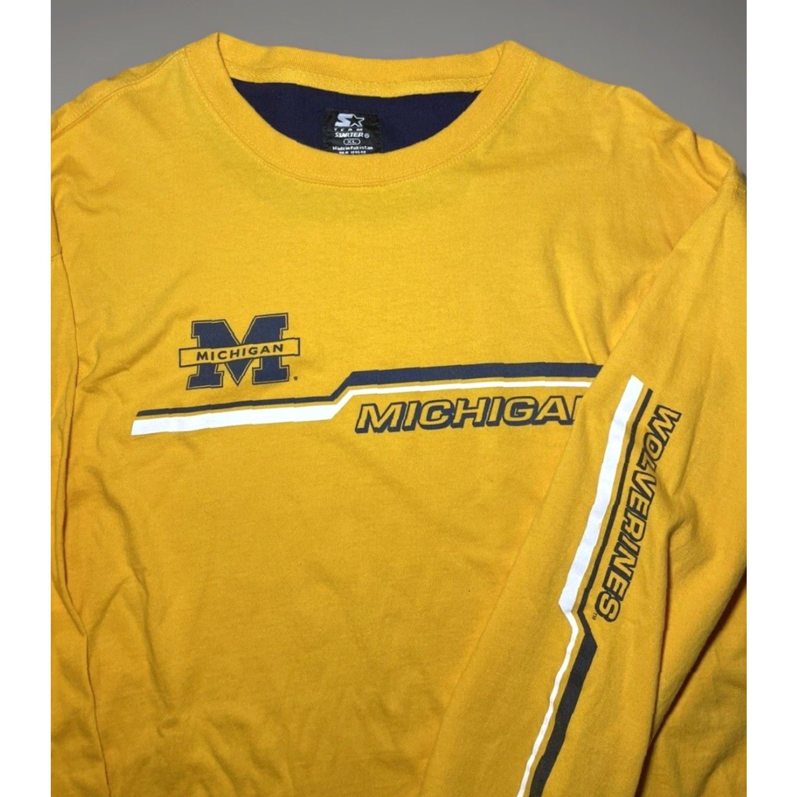 Starter VTG Starter Y2K University of Michigan Wolverines NCAA Long-Sleeve T-Shirt XL Size US XL / EU 56 / 4 - 3 Thumbnail