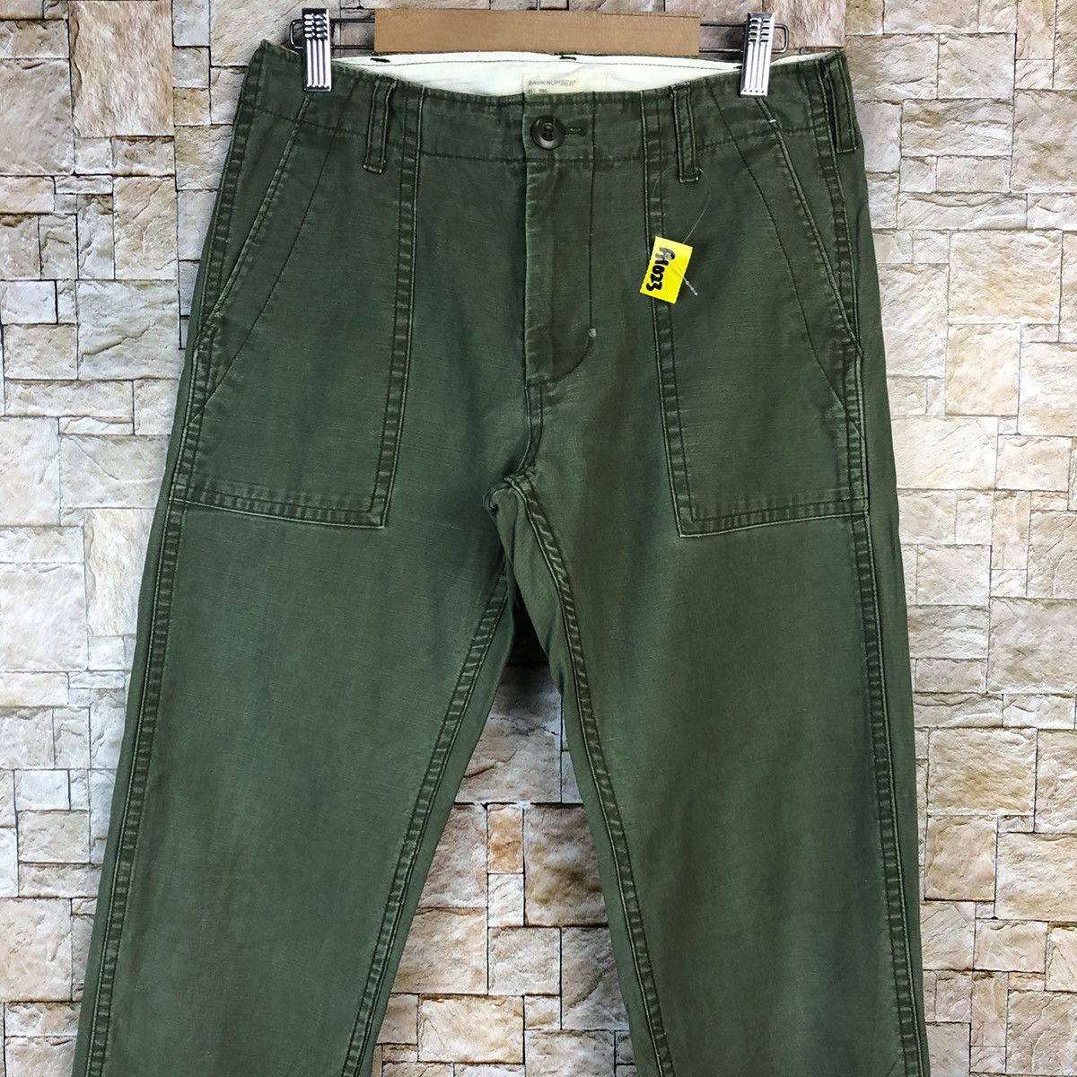 Japanese Brand Back Number Green cargo Pants #A1023 Size US 28 / EU 44 - 5 Thumbnail