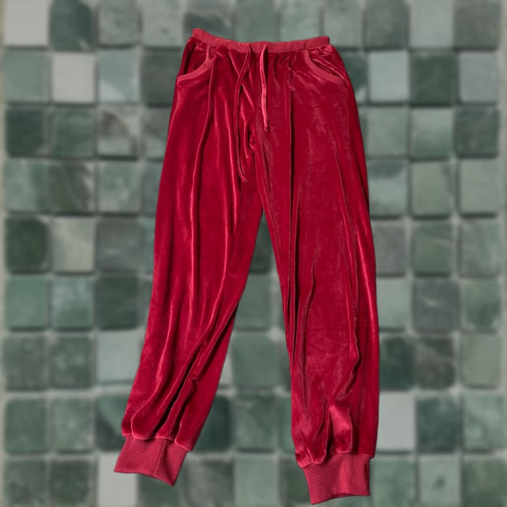 Vintage Evanhome Women's Pajama Pants Medium M Red Size 32" / US 10 / IT 46 - 1 Thumbnail