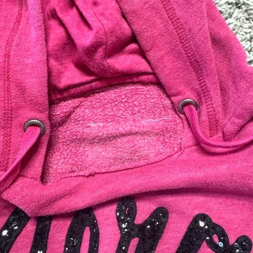 Vintage VINTAGE Aeropostale Sequin Barbiecore Pink Graphic Pullover Hoodie Women S Size S / US 4 / IT 40 - 5 Thumbnail