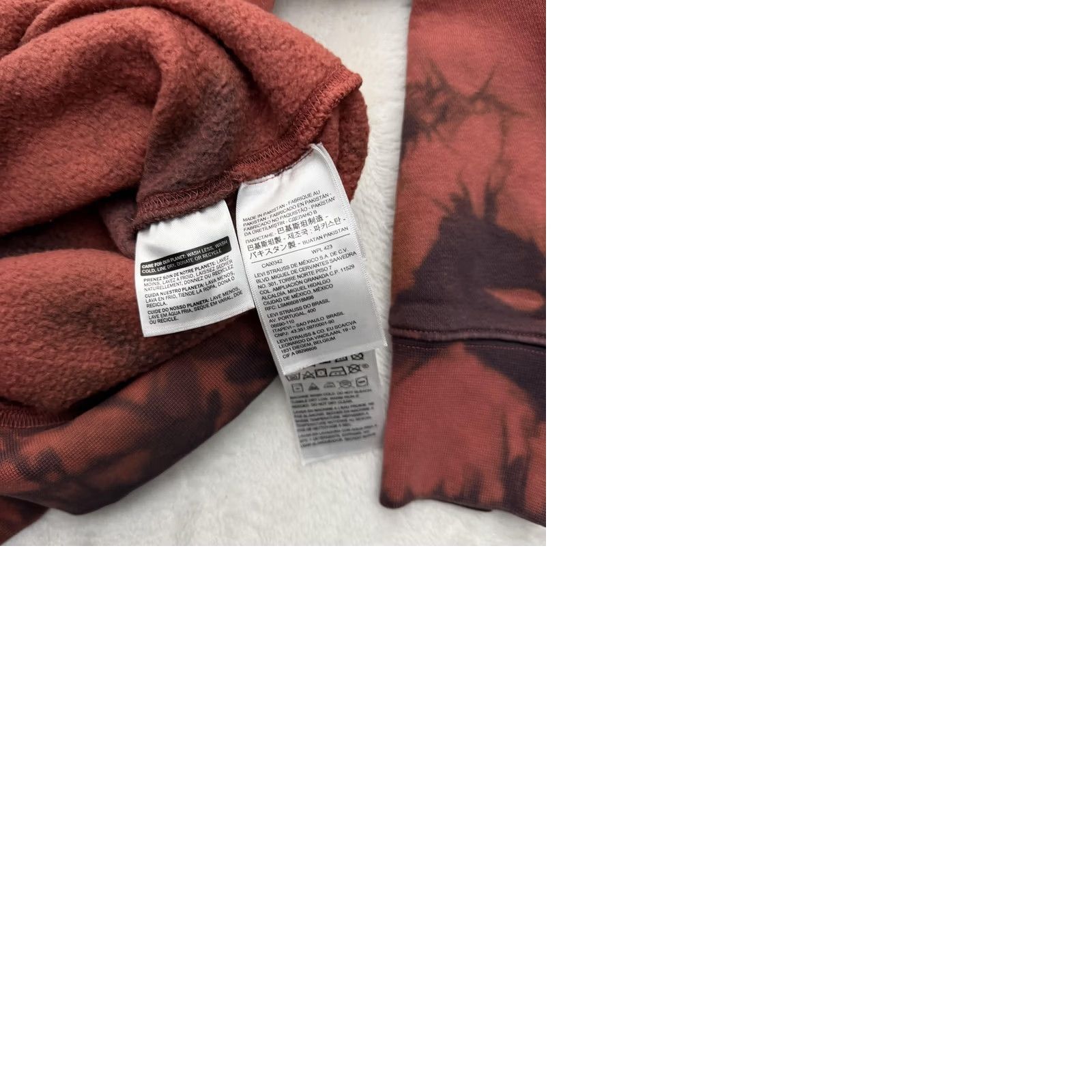Levi's Levi's Sweatshirt Mens M Multicolor Tie Dye Fleece Pullover Logo Crewneck - Graphic Print, All Seasons, Long Sleeve, Cotton, Regular Fit Size US M / EU 48-50 / 2 - 10 Thumbnail
