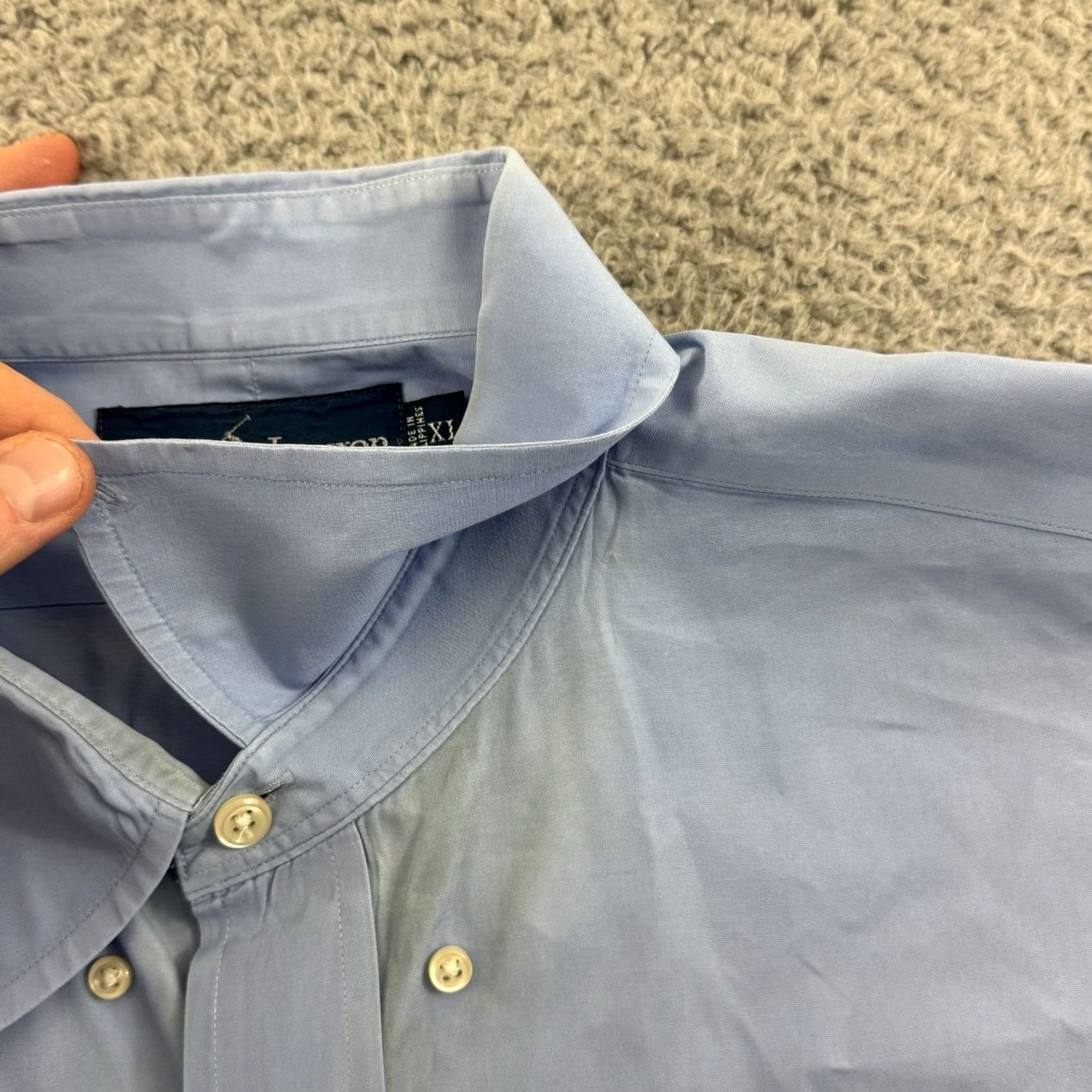 Polo Ralph Lauren Polo Ralph Lauren Button-Down Shirt XL Big Blue Stripe Pony Blake Casual Mens Size US XL / EU 56 / 4 - 6 Thumbnail