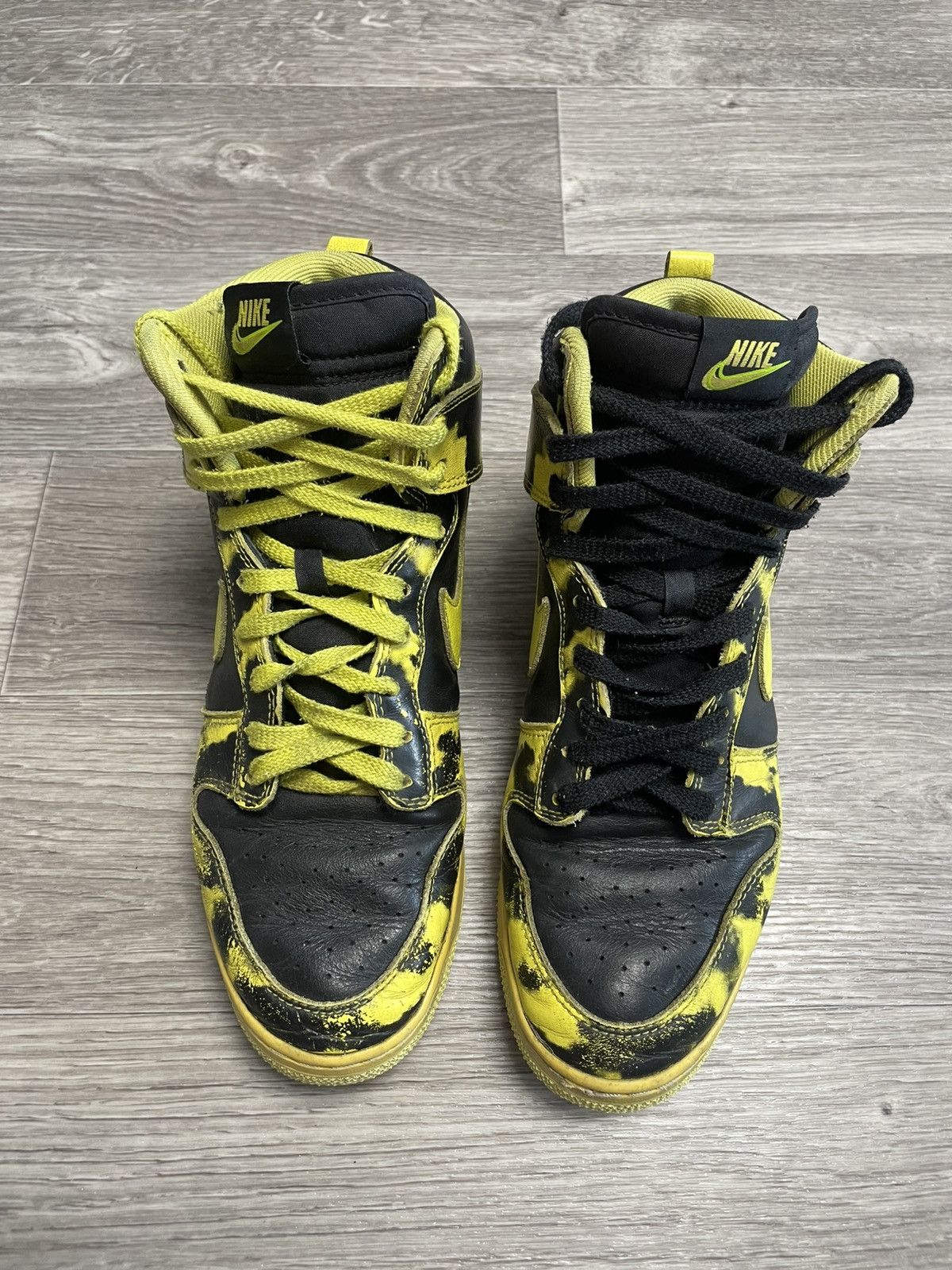 Nike Nike 5 Dunk High 1985 SP Yellow Acid Wash Sneaker Shoes Size US 10.5 / EU 43-44 - 7 Thumbnail