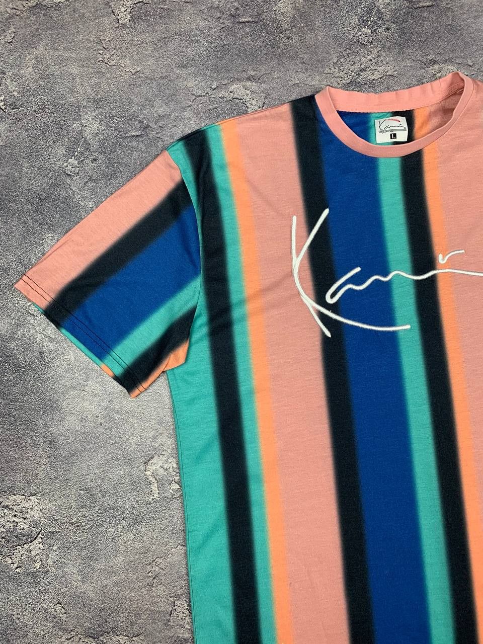 Karl Kani Karl Kani Men's Multicolor Striped Script Logo Streetwear Size US L / EU 52-54 / 3 - 2 Thumbnail