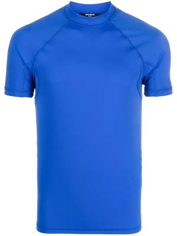 Balmain o1y0426 Crewneck T-Shirt in Bright Blue Size US S / EU 44-46 / 1 - 1 Thumbnail