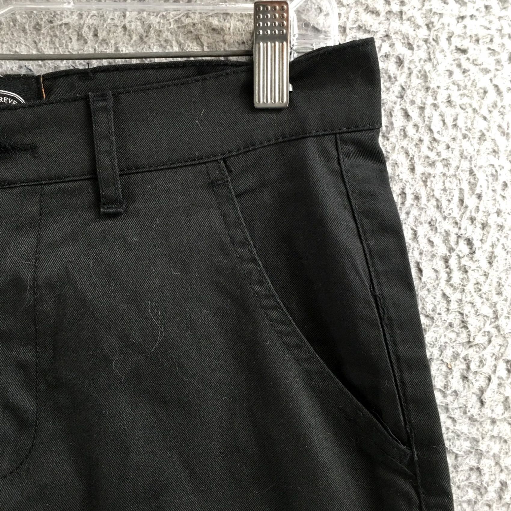 Vintage Le Breve Womens S Black Chino Casual Rolled Hem Regular Fit Shorts Size 28" / US 6 / IT 42 - 3 Thumbnail