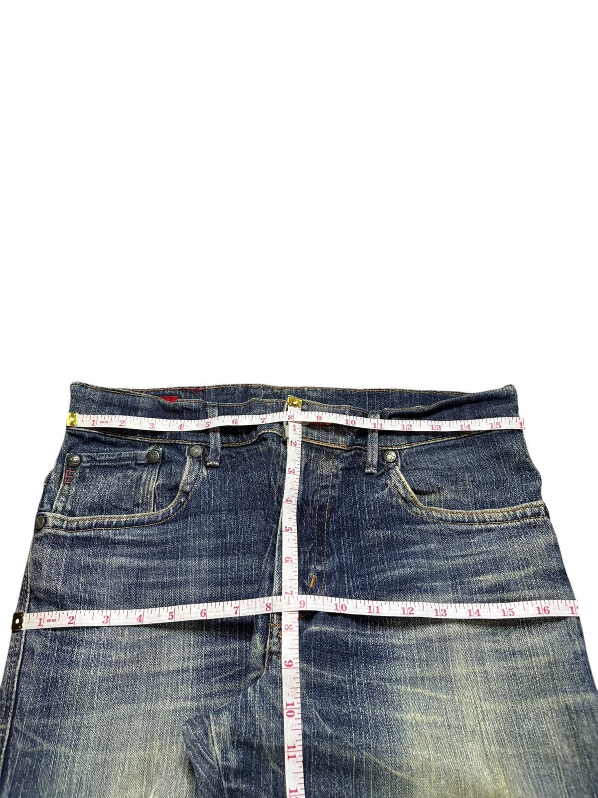 Edwin Vintage Edwin Blue Trip Rusty Wash Distressed Jeans Size US 32 / EU 48 - 12 Thumbnail
