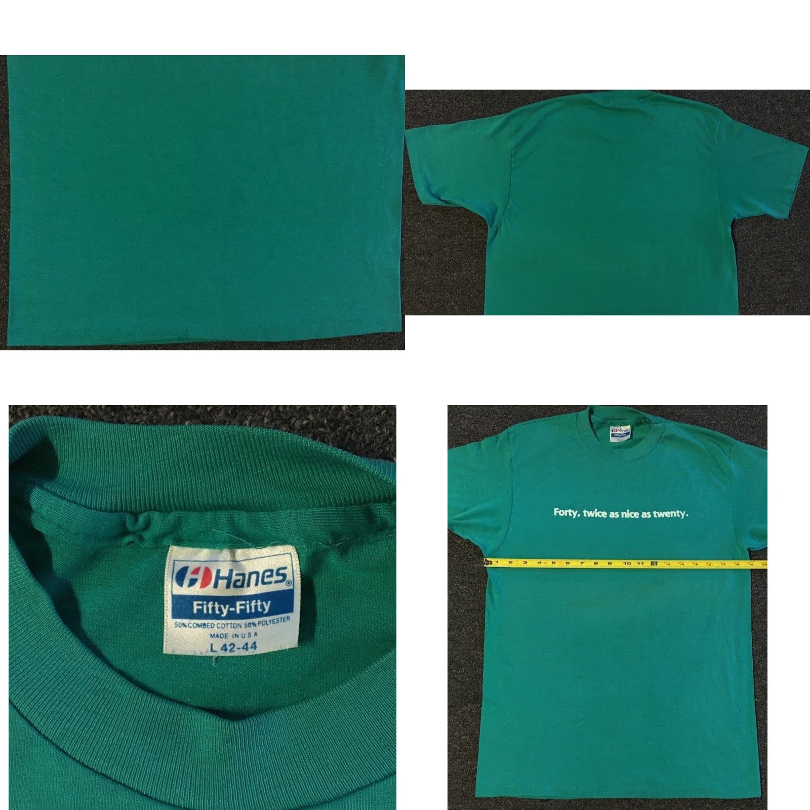 Vintage VINTAGE 80s 90s Graphic Tee Shirt Mens M Green Funny Saying Grunge Surf Skate USA Size US M / EU 48-50 / 2 - 8 Thumbnail