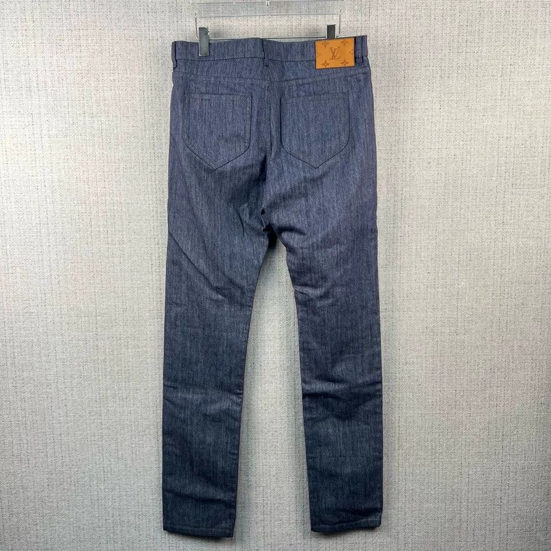Louis Vuitton Louis Vuitton Solid Gradient Leather Denim Pants Size US 31 - 3 Thumbnail