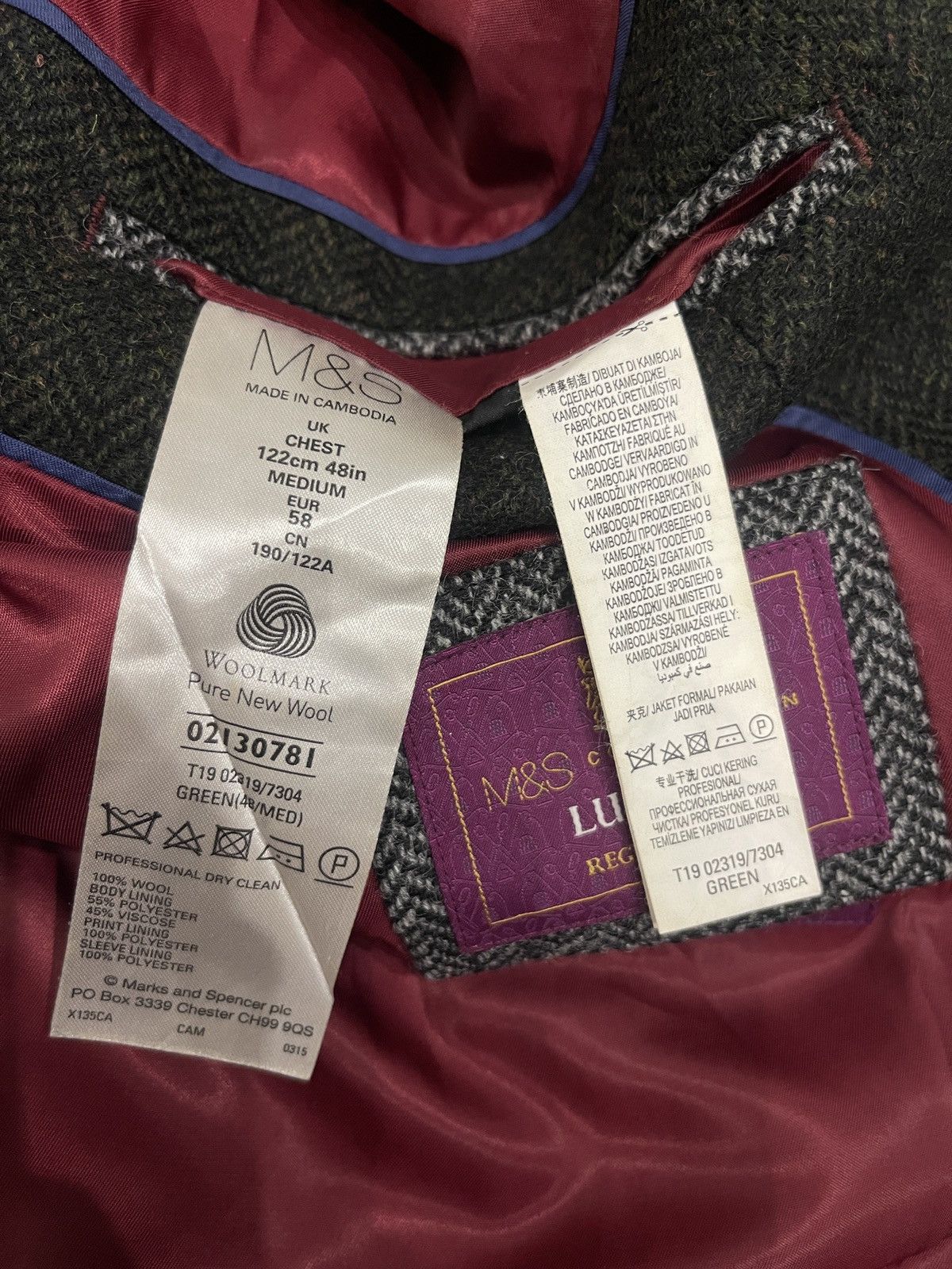 Marks & Spencer 🔥Marks spencer luxury wool blazer classic jacket 48R Size 48R - 7 Thumbnail