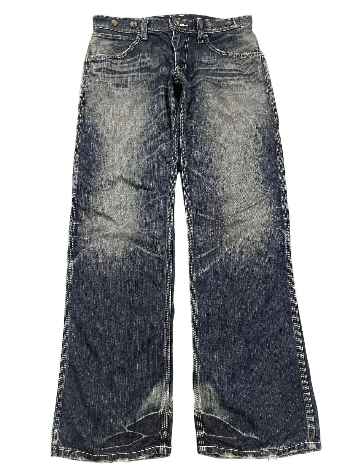 Edwin Vintage Edwin 503 Blue Trip Faded Wash Buckle Carpenter Size US 32 / EU 48 - 2 Thumbnail