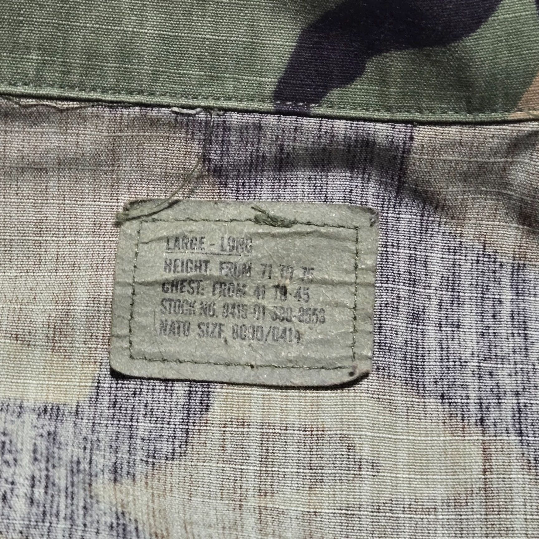 Vintage Military US Army Airborne Hunting Camo Combat Tactical Shirt Field Jacket Men's L Large Size US L / EU 52-54 / 3 - 4 Thumbnail