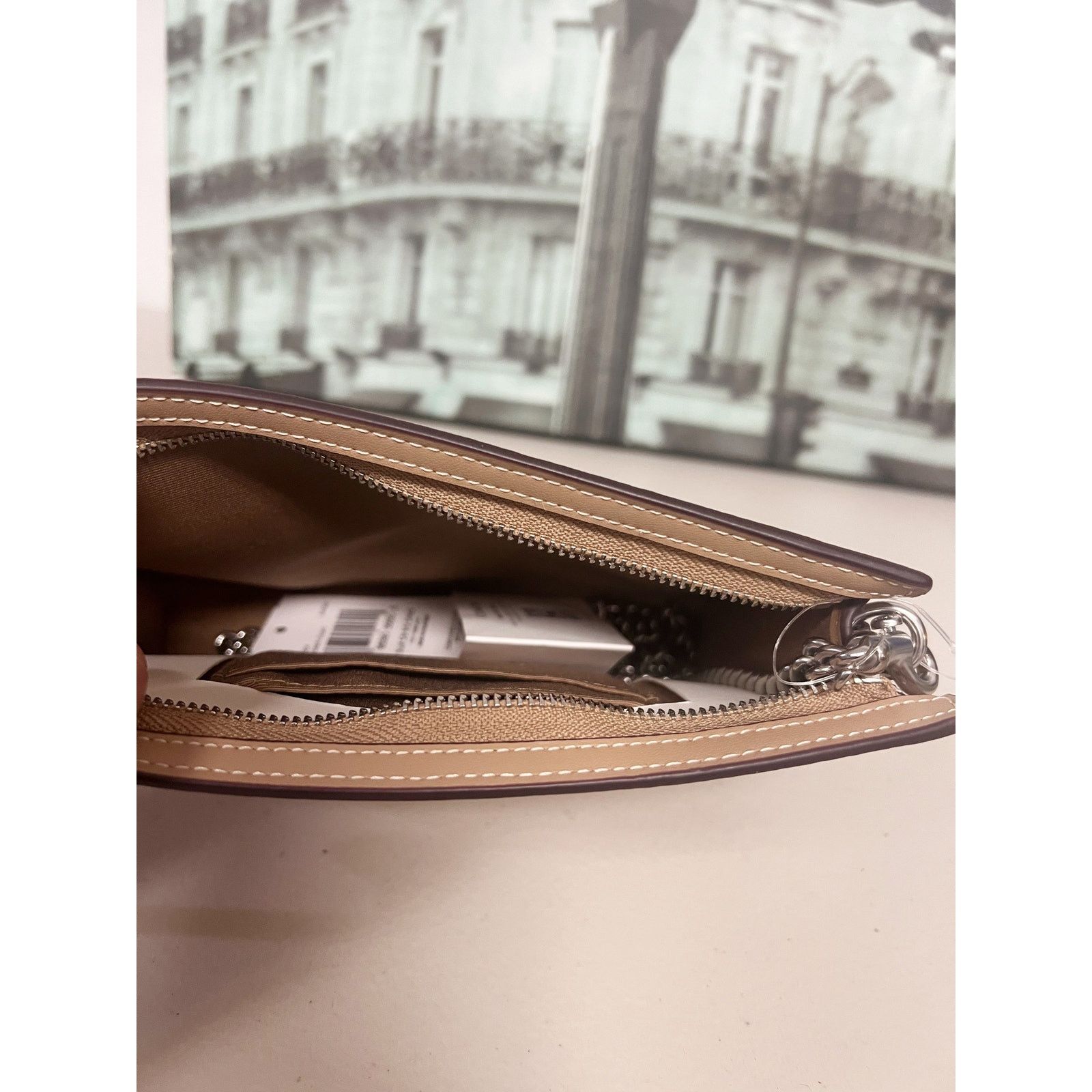 Coach Coach CW204 Slim Crossbody Bag In Signature Canvas IN TAUPE Size ONE SIZE - 6 Thumbnail