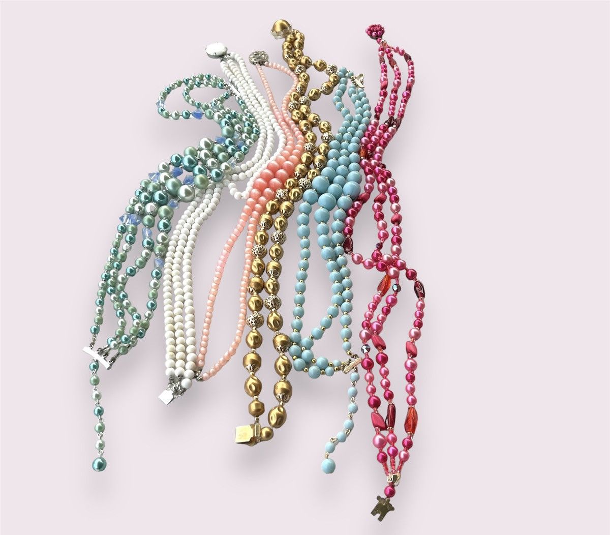 Vintage Vintage Necklaces Multi Colour Beaded Nested Jewelry Size ONE SIZE - 8 Thumbnail