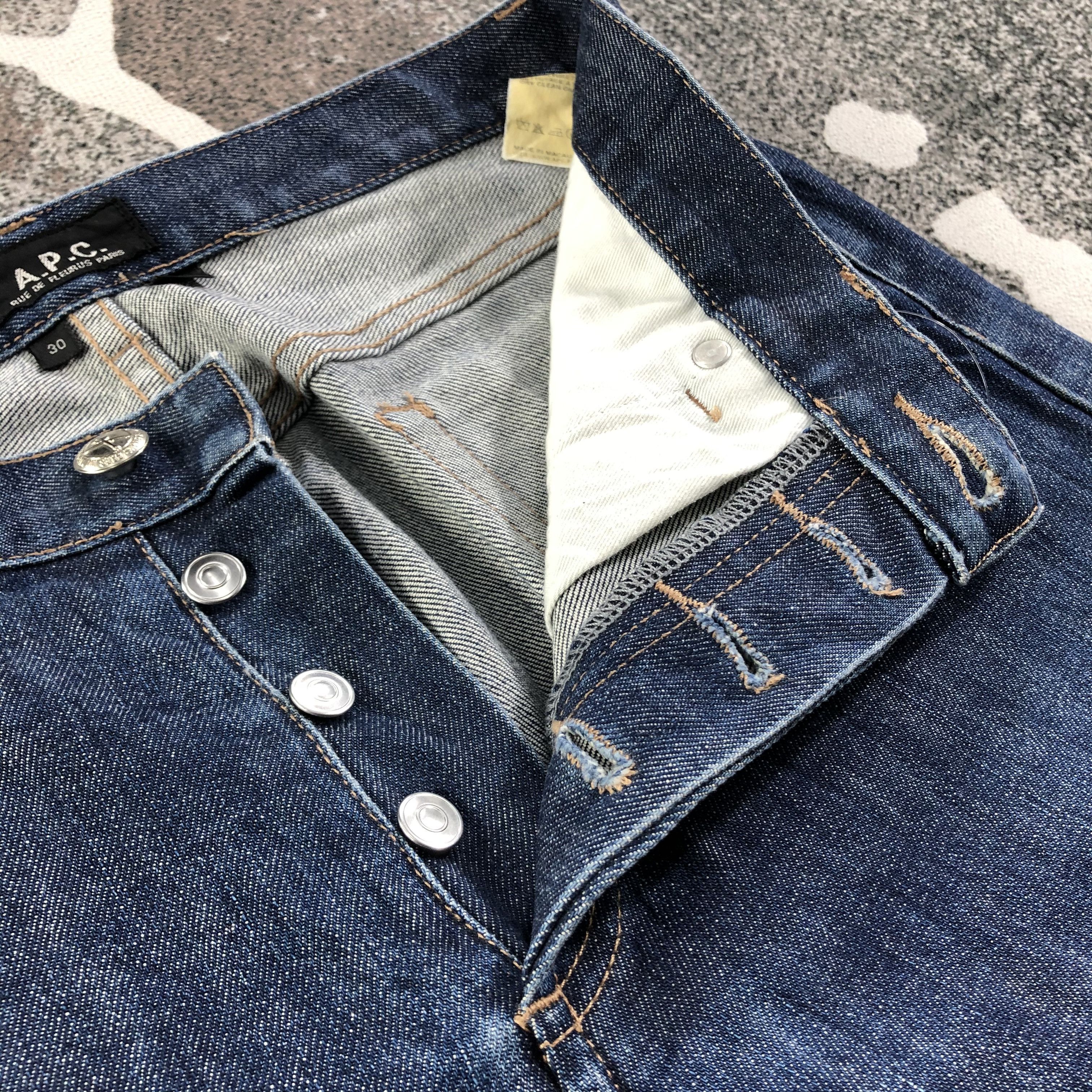 A.P.C. APC Rue De Fleurus Paris Jeans Dark Wash Denim KJ1823 Size US 30 / EU 46 - 6 Thumbnail