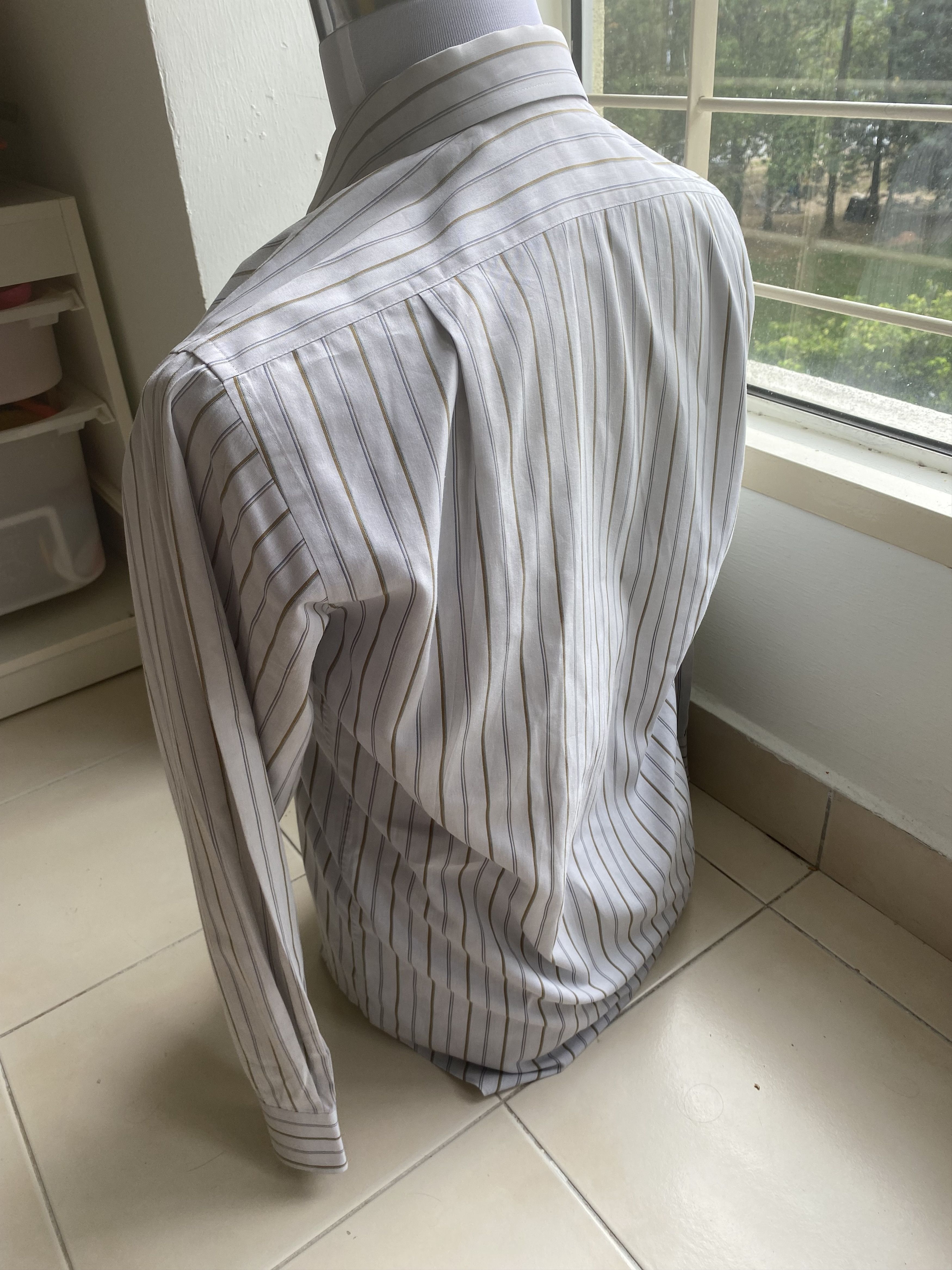 Issey Miyake Issey Miyake Striped Button Up With Tie Size US M / EU 48-50 / 2 - 7 Thumbnail