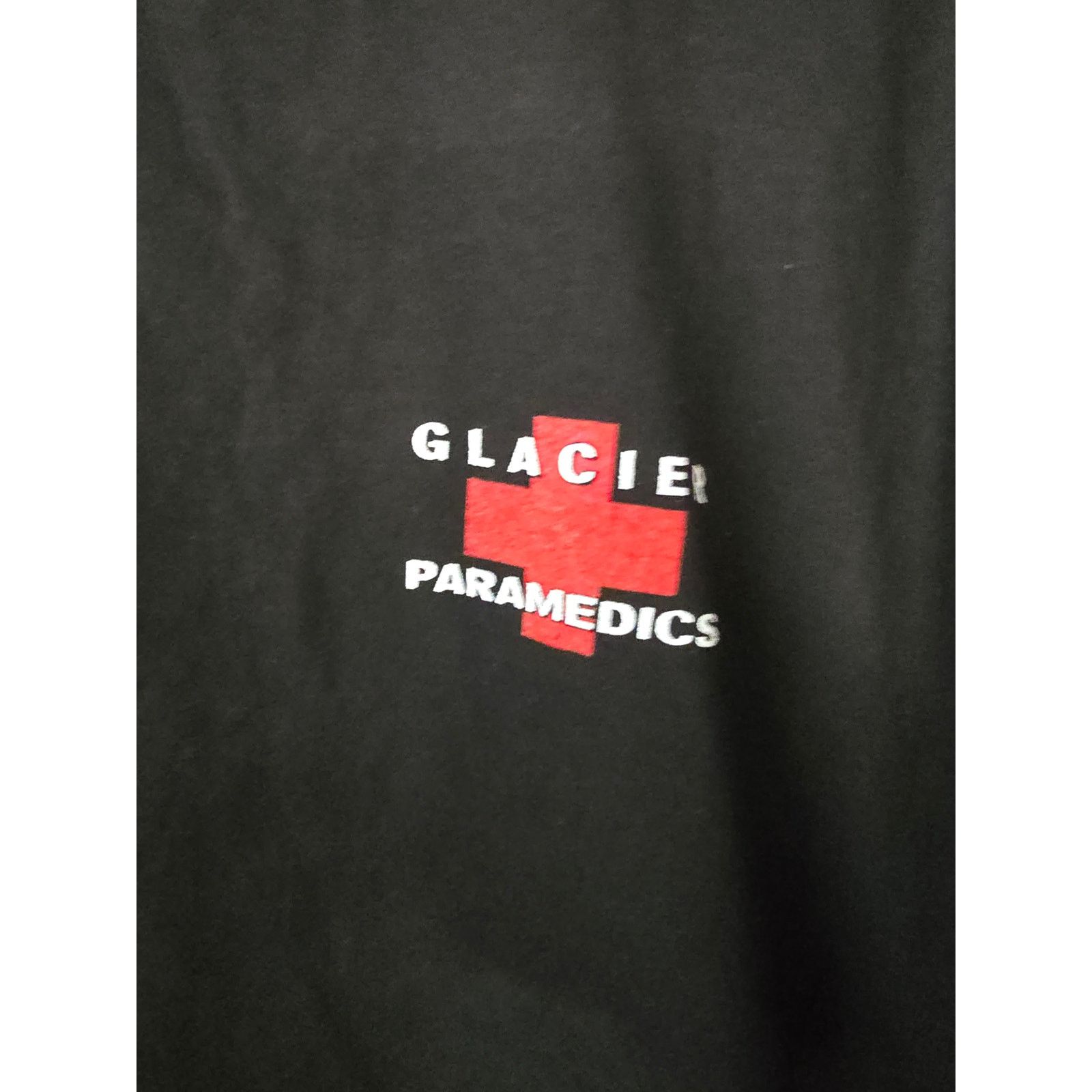 Jerzees Vintage Glacier Paramedics Shirt XL Medic Black Misprint Tee Size US XL / EU 56 / 4 - 2 Thumbnail